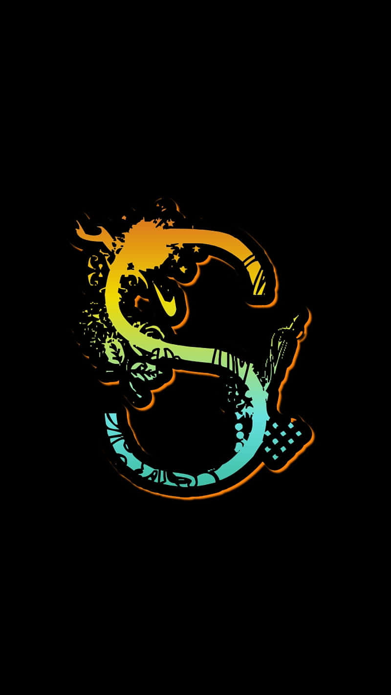 glowing letter S, gradient colors, intricate patterns, HD Phone Wallpaper