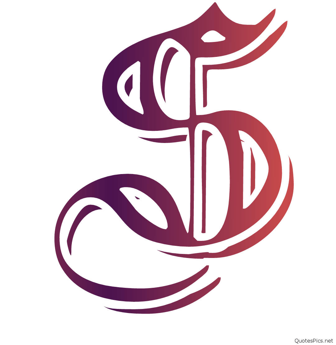 stylized letter S, gradient purple to red, white negative space, SD Phone Wallpaper