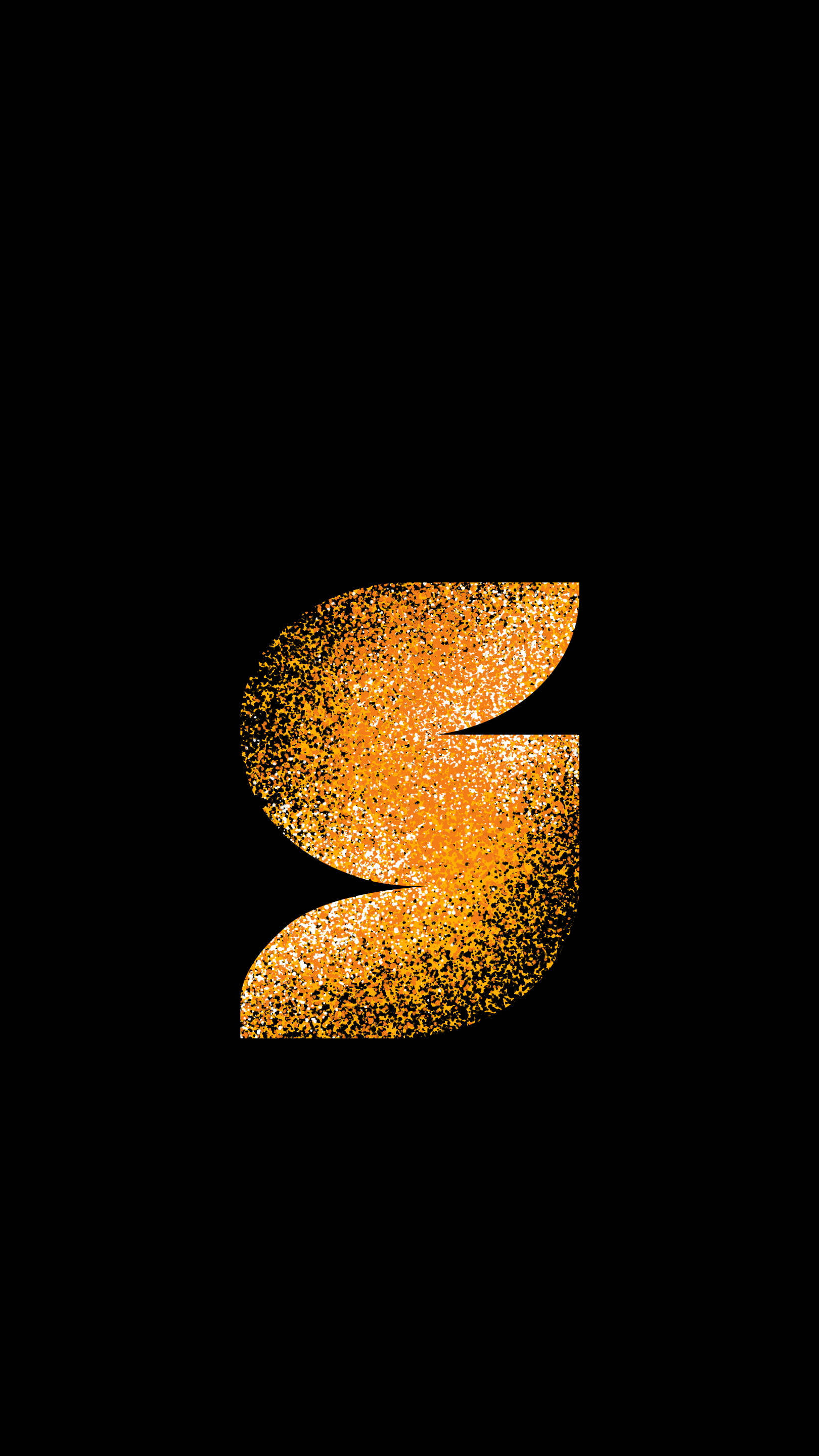golden glitter, letter S, stark black background, 2K Phone Wallpaper