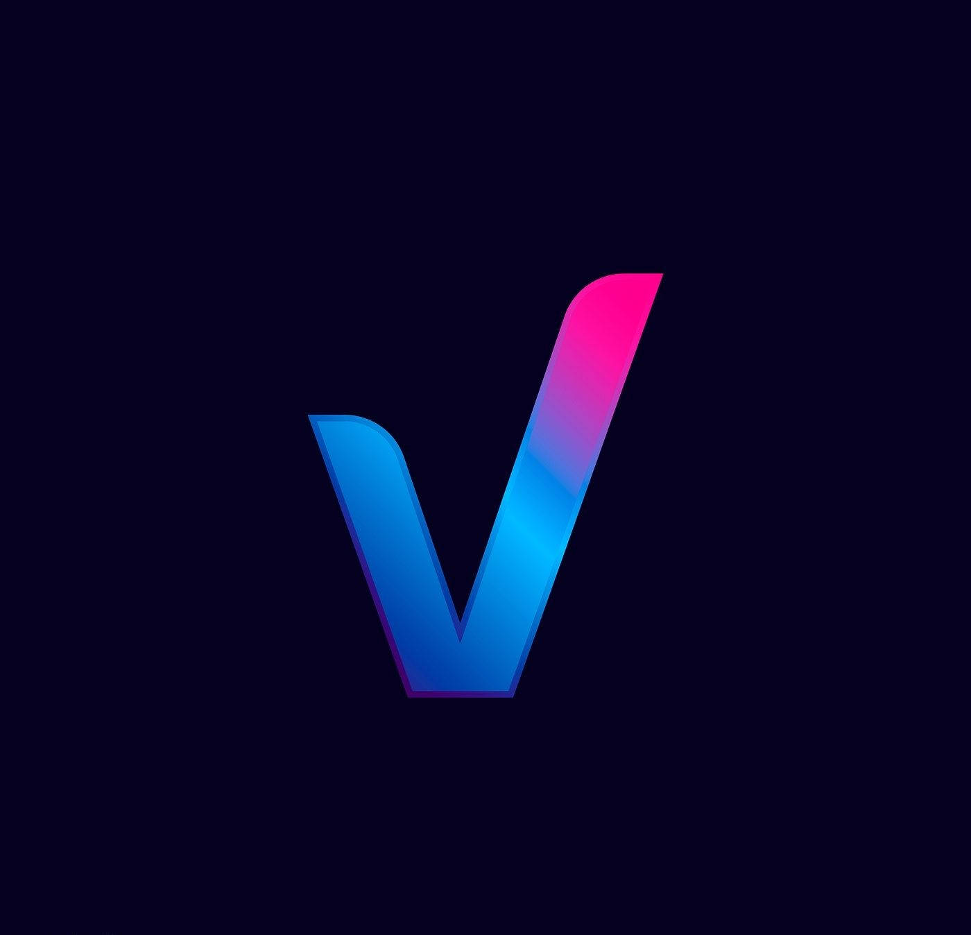 blue, pink, letter V, HD Desktop Wallpaper