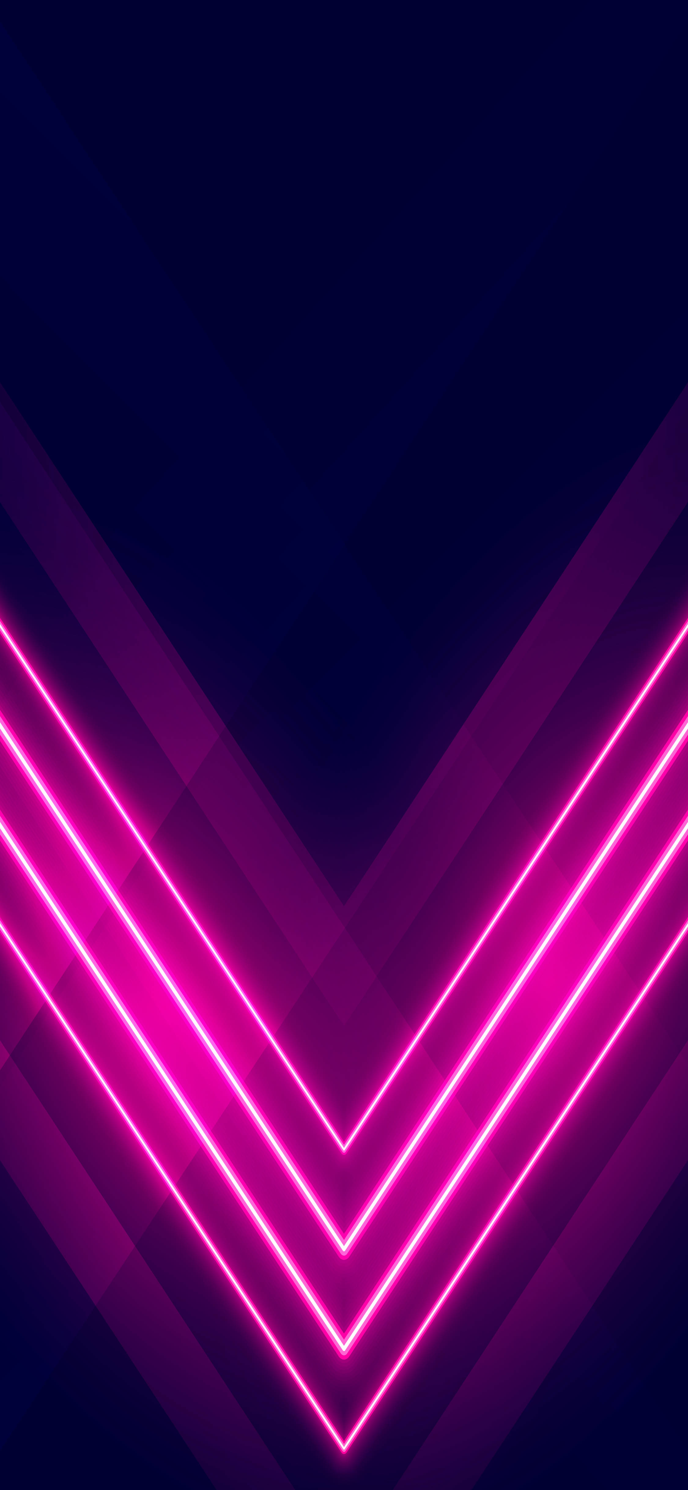 neon, pink, V-shaped lines, 4K Phone Wallpaper