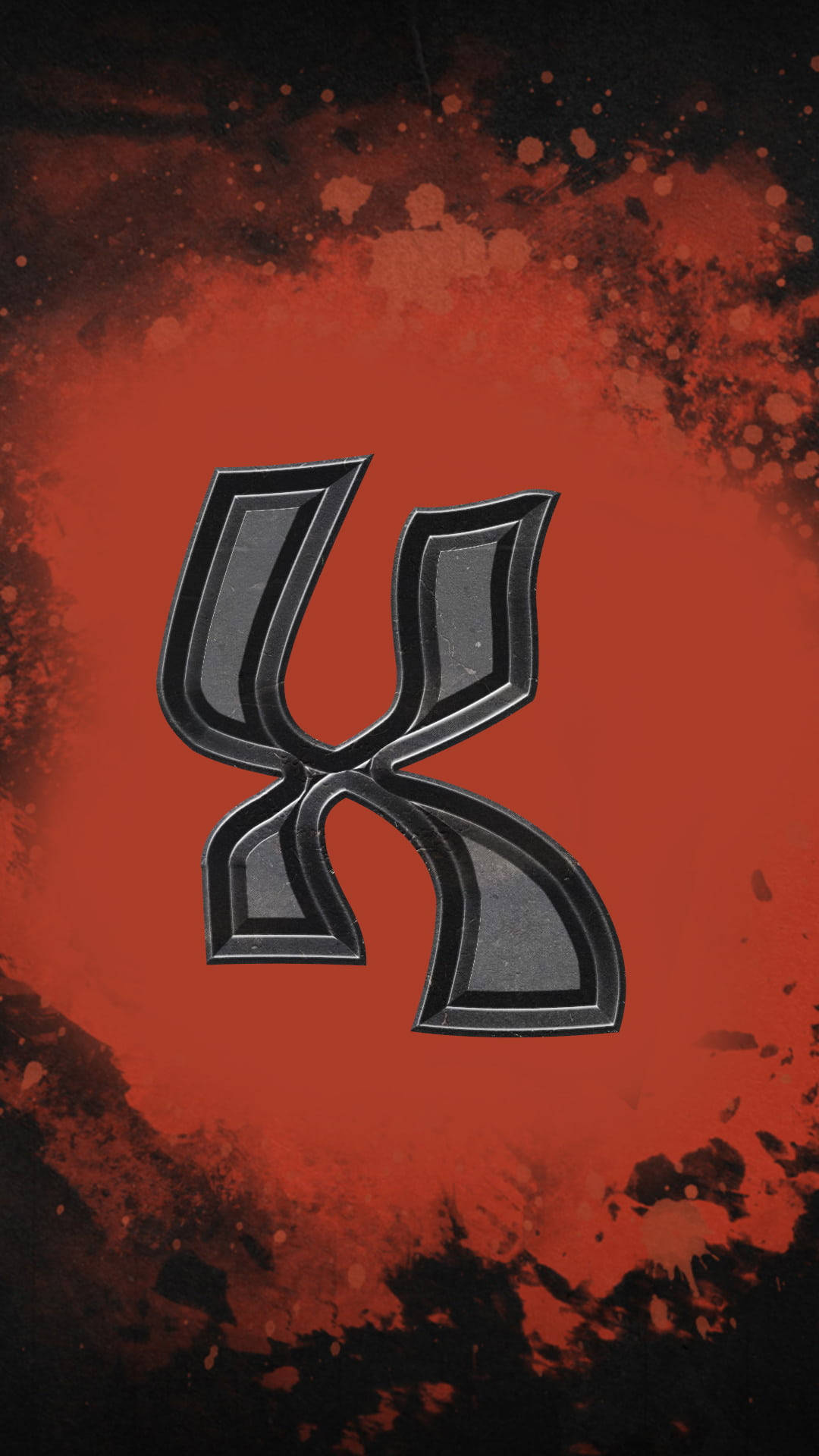 Letter X, orange grunge, black Under Armour logo, Full HD Phone Wallpaper