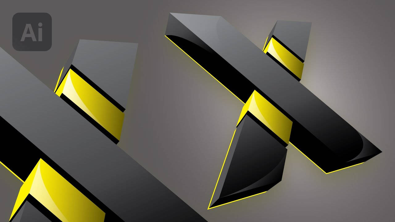 Black, Yellow, Letter X, HD Desktop Wallpaper