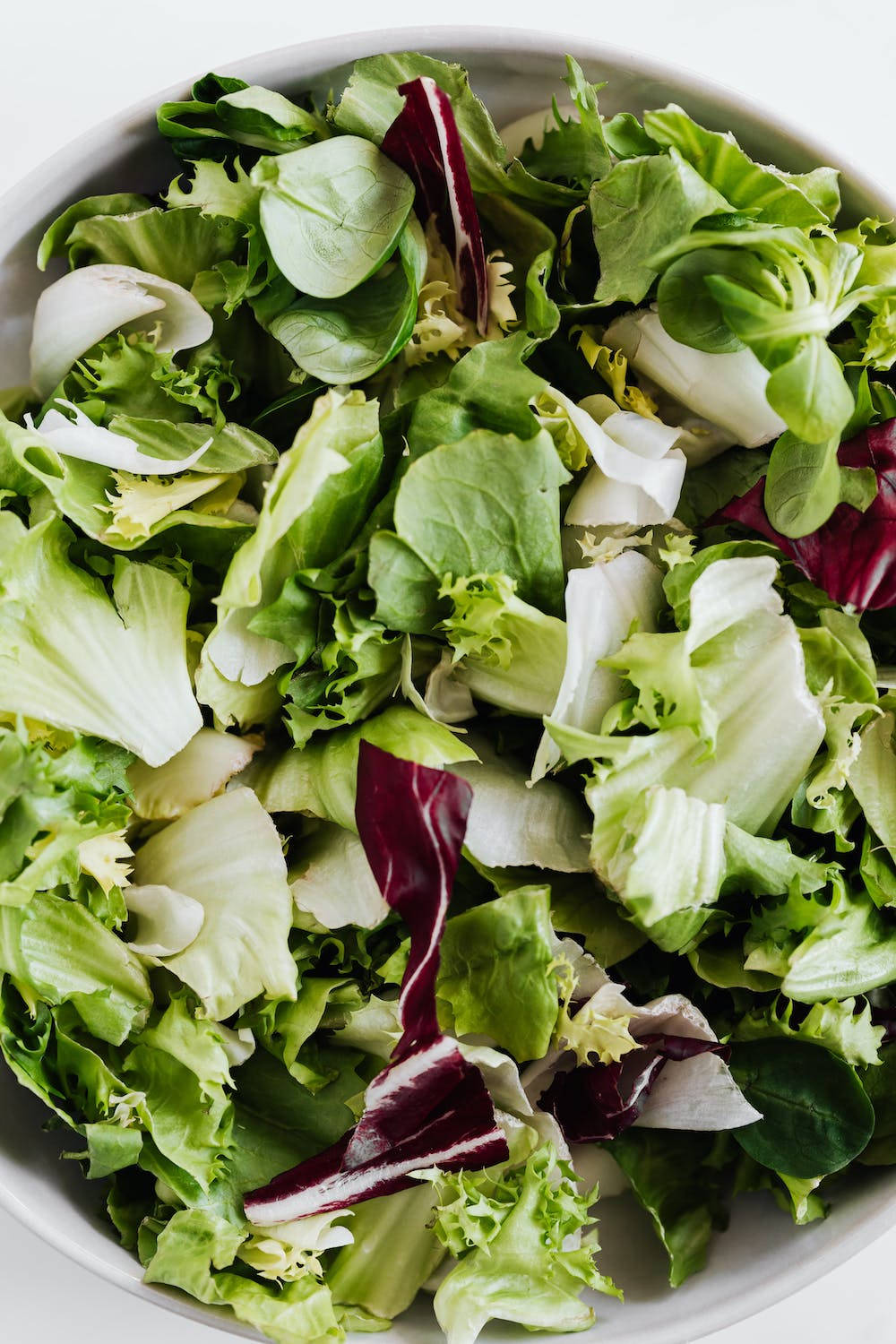 mixed green salad, crisp lettuce, deep purple radicchio, HD Phone Wallpaper