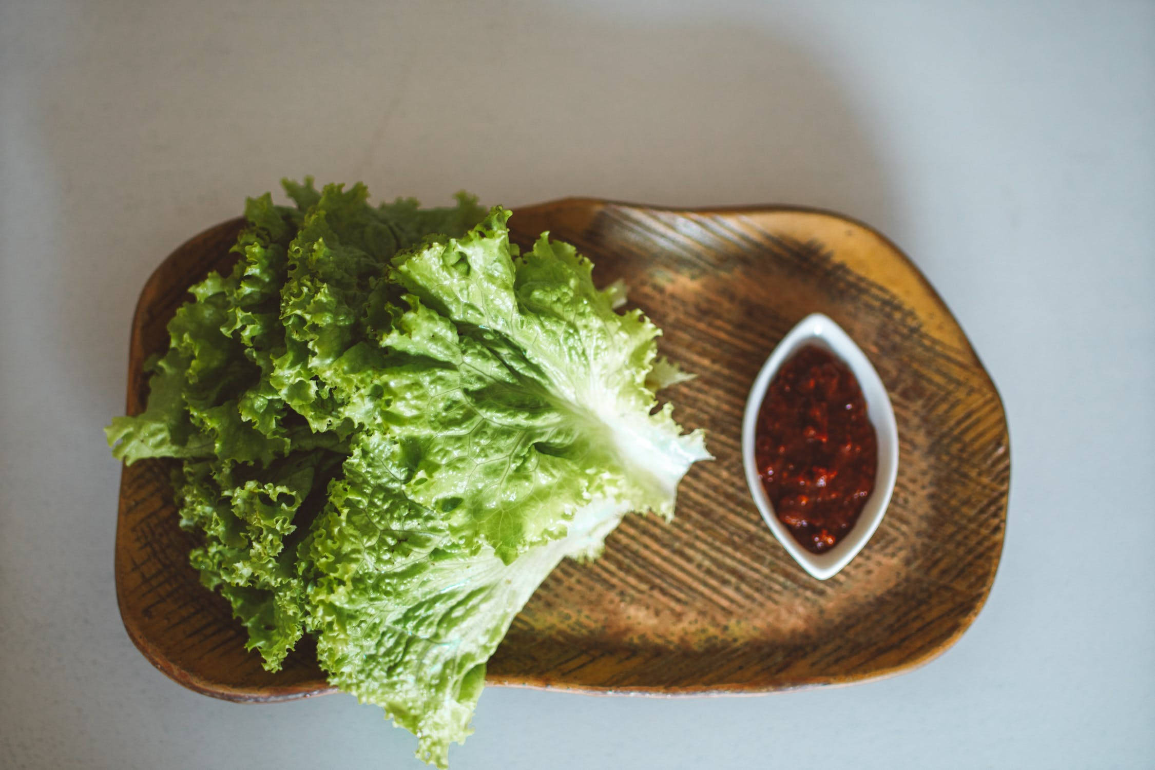 Lettuce, sauce, red chili sauce, Full HD Desktop Wallpaper