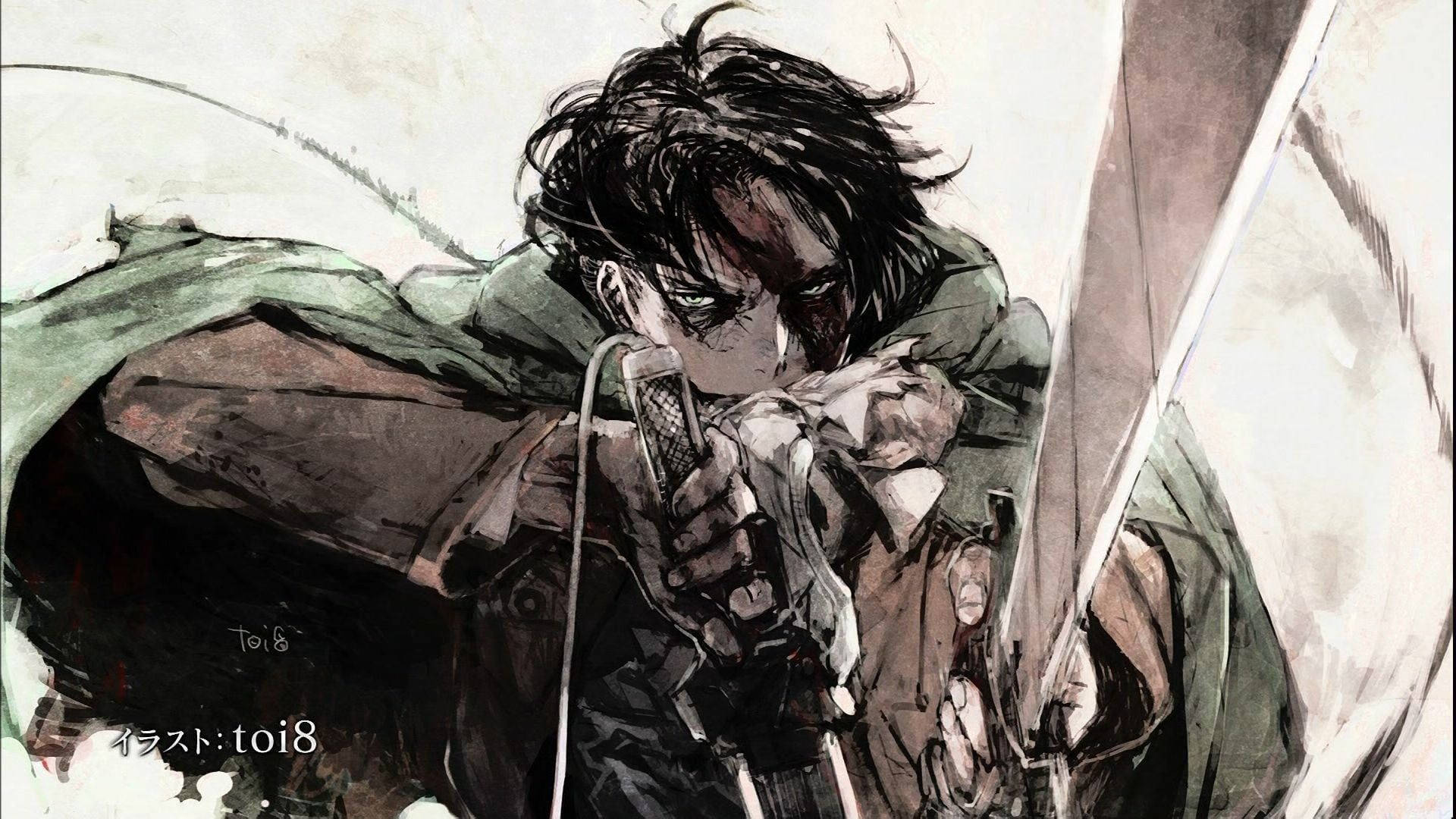 Levi Ackerman, manga, sword, Full HD Desktop Wallpaper