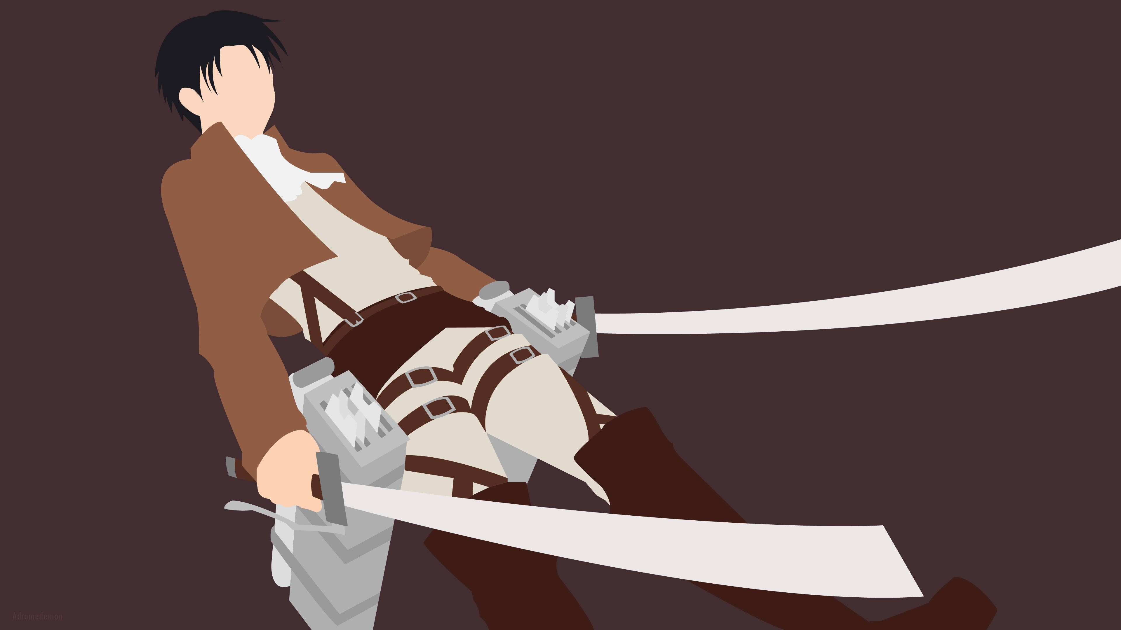 Levi Ackerman, brown jacket, white gear, 4K Desktop Wallpaper