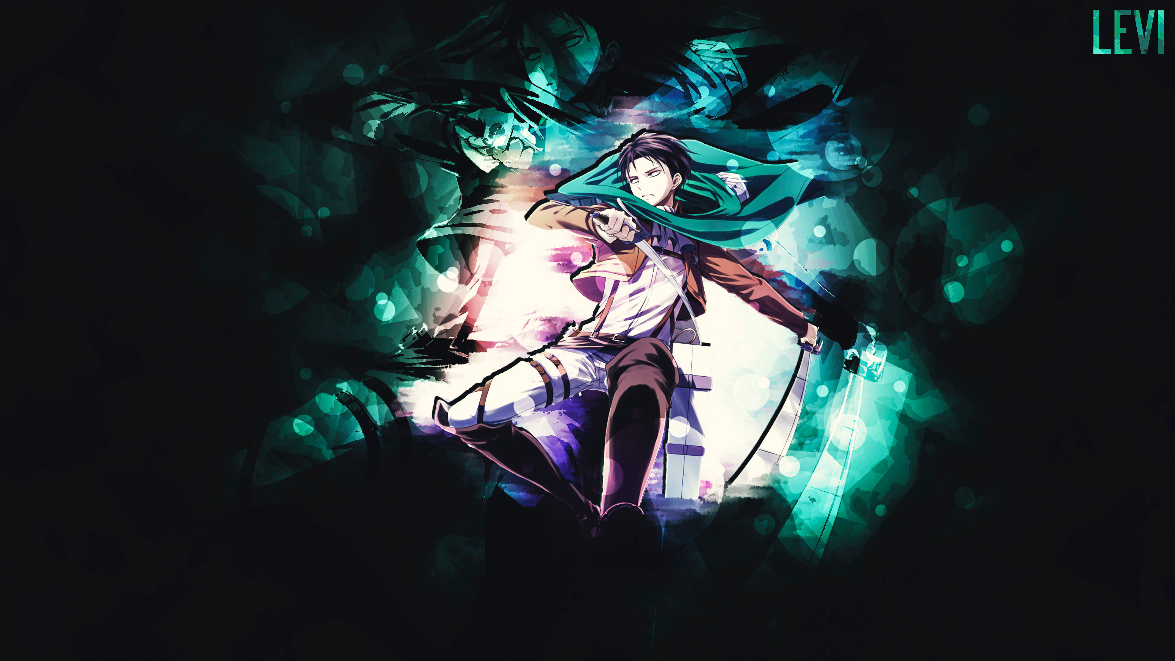 Levi Ackerman, anime character, dynamic pose, 4K Desktop Wallpaper