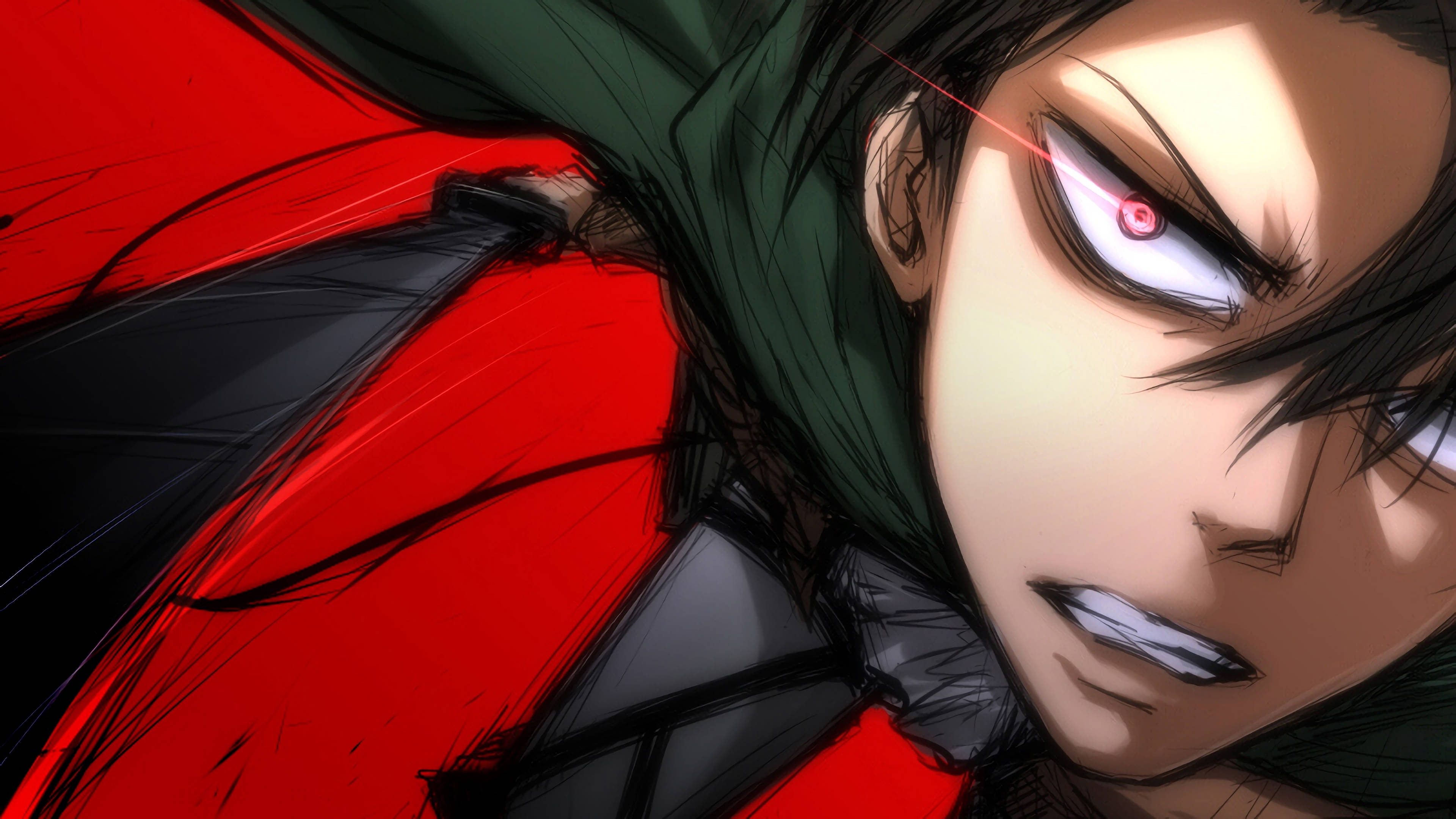 Levi, close-up, anime character, 4K Desktop Wallpaper