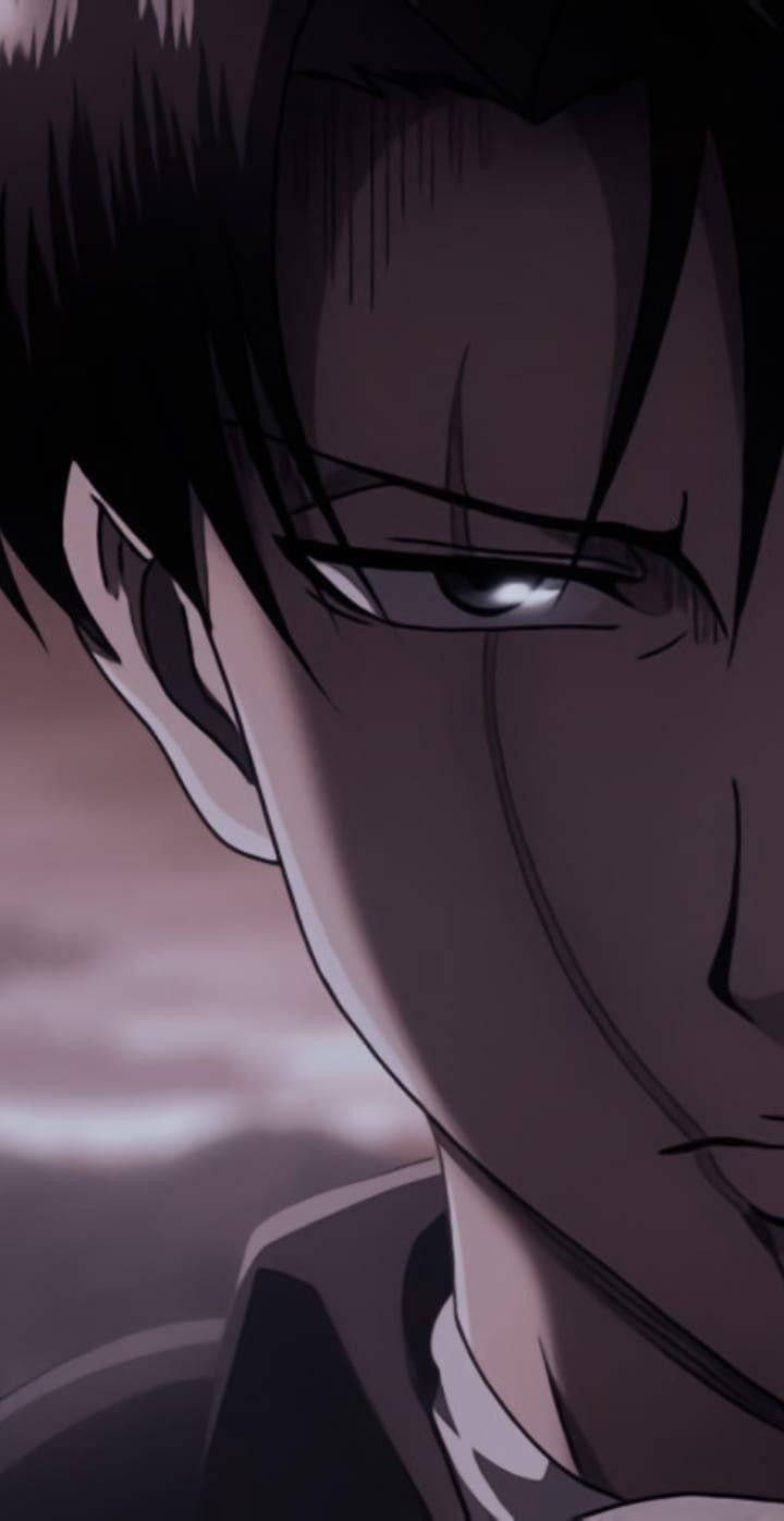 Levi Aesthetic, half face portrait, intense eyes, HD Phone Wallpaper