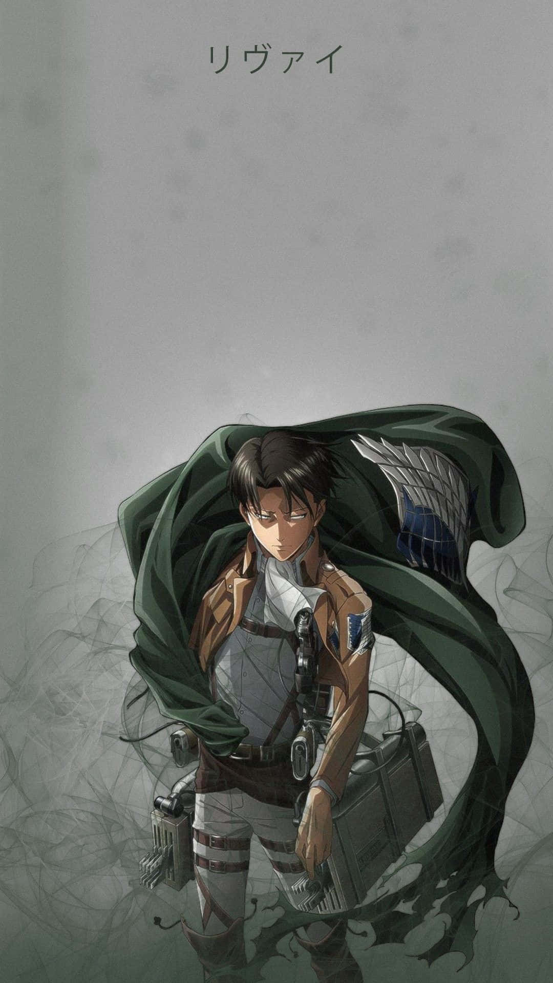 Levi, Attack On Titan, green cloak, Full HD Phone Wallpaper