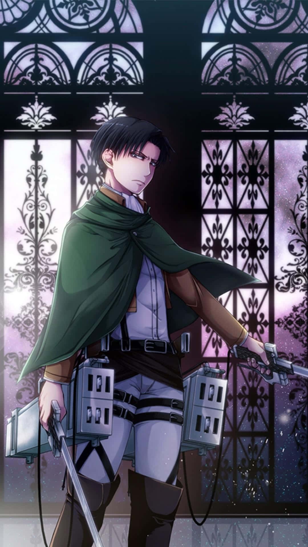 Levi, Attack On Titan, green cloak, Full HD Phone Wallpaper