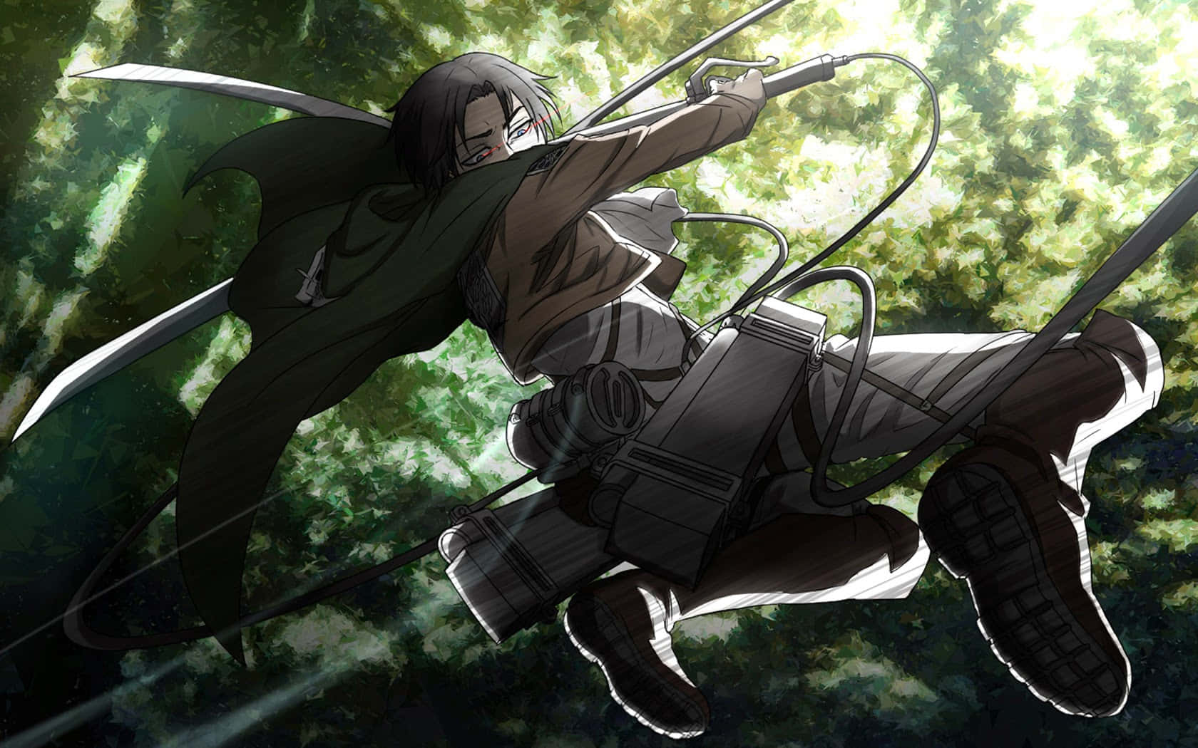 Levi, Attack On Titan, sword, HD Desktop Wallpaper
