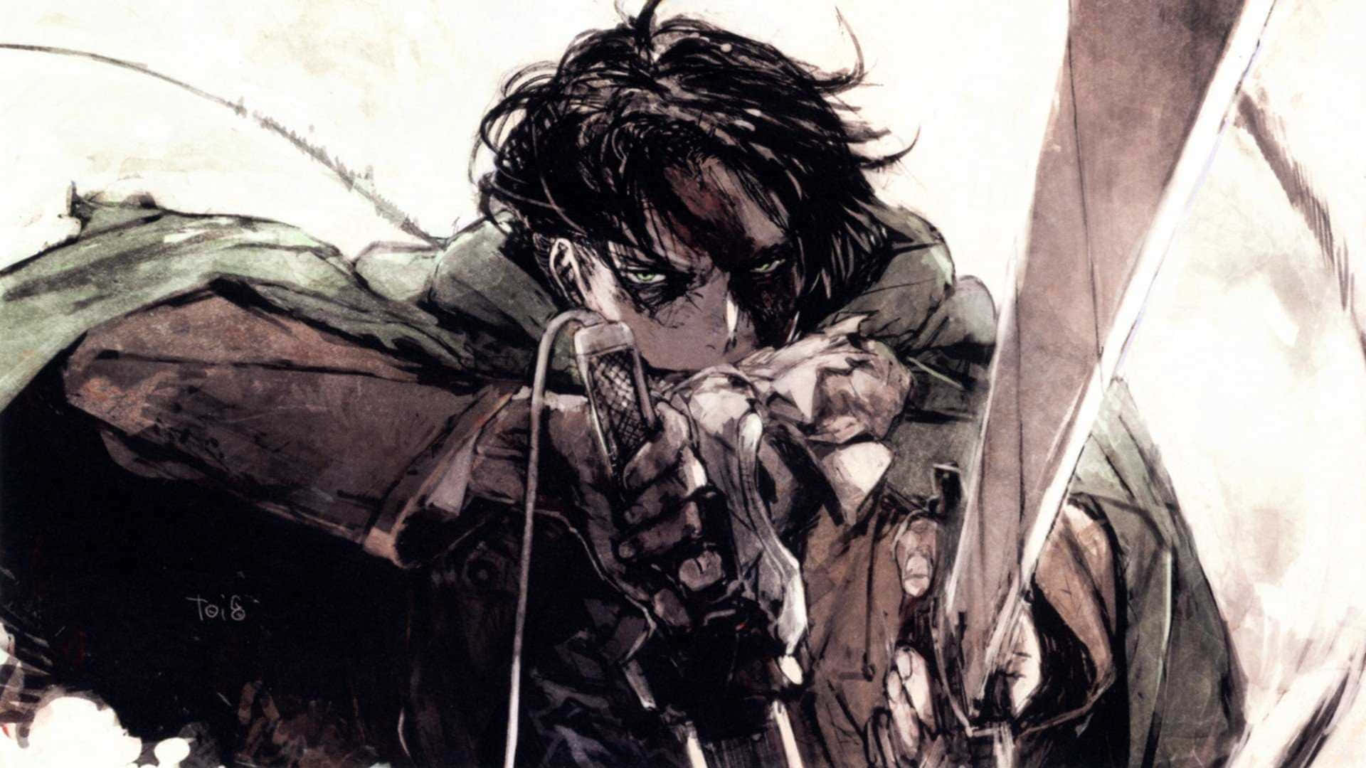 Levi, Attack on Titan, anime warrior, Full HD Desktop Wallpaper