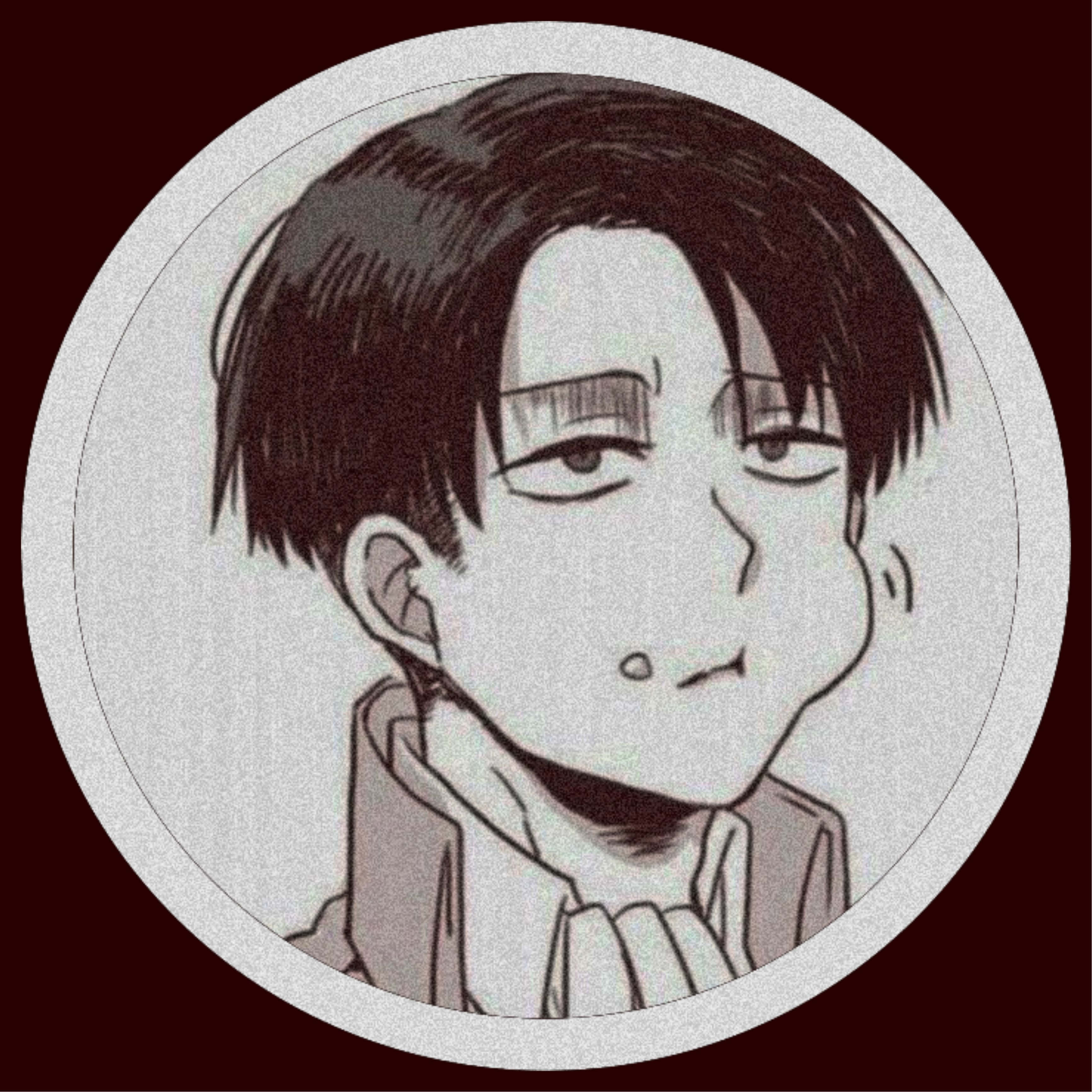 Levi PFP, monochrome, anime-style, 2K Desktop Wallpaper