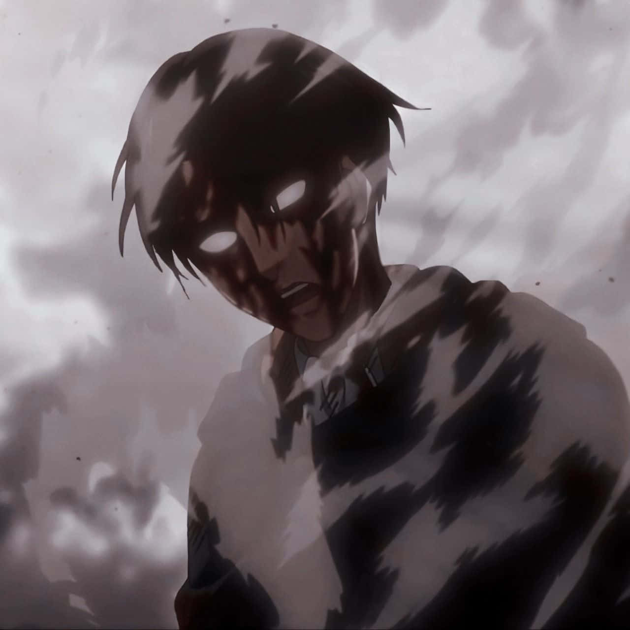 Levi, anime character, glowing eyes, HD Desktop Wallpaper