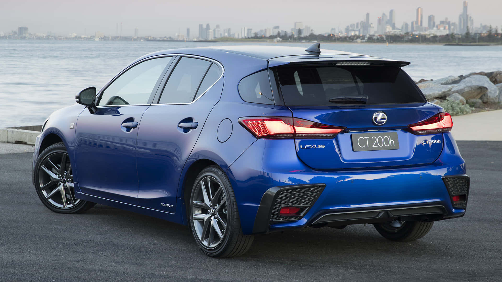 Lexus CT 200h, glossy blue, hybrid hatchback, Full HD Desktop Wallpaper