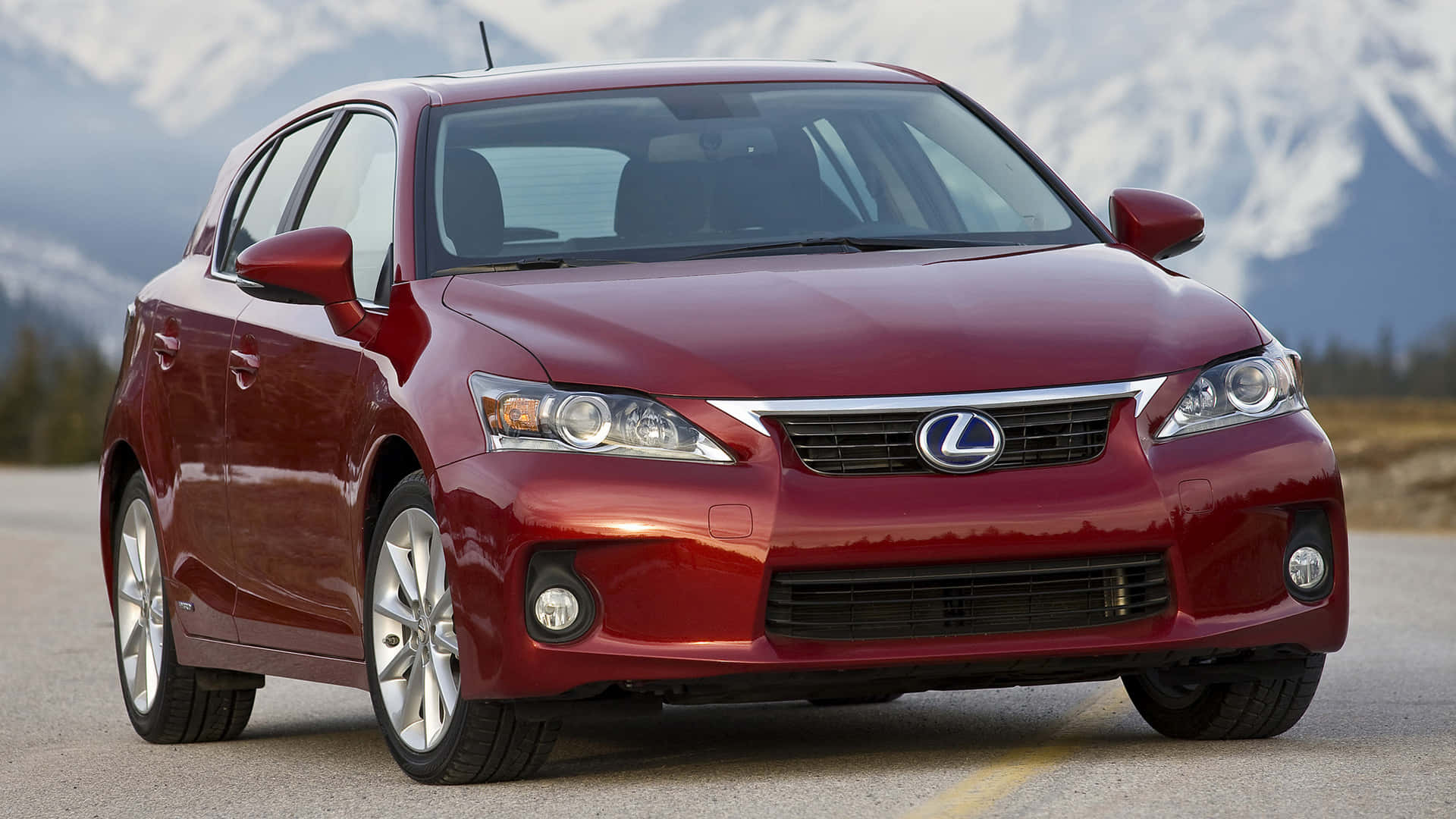 Lexus CT 200h, glossy red, hybrid hatchback, Full HD Desktop Wallpaper
