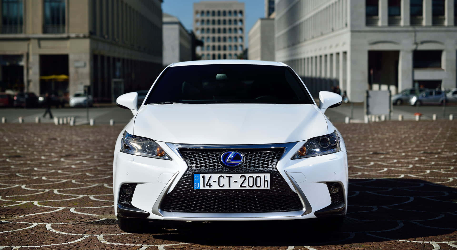 Lexus CT 200h, white, pristine, Full HD Desktop Wallpaper