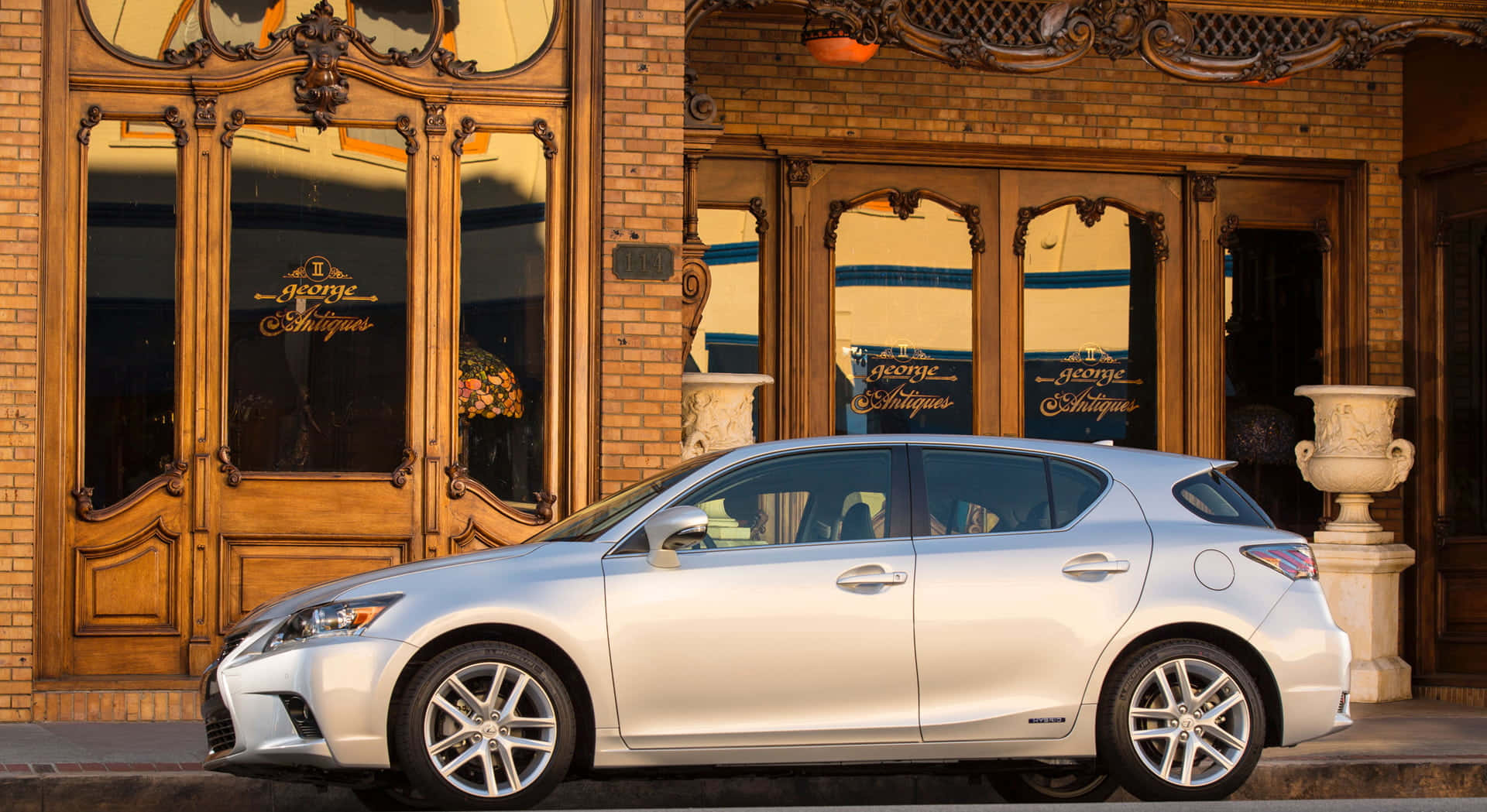 Lexus CT 200h, silver, hatchback, Full HD Desktop Wallpaper