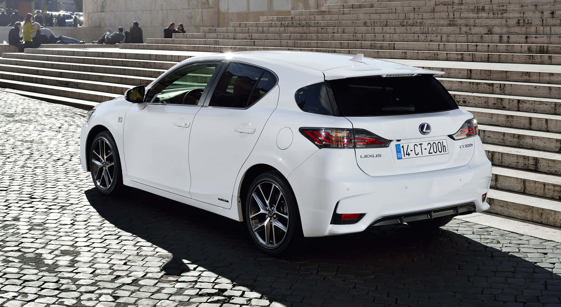 Lexus CT 200h, white, hybrid hatchback, Full HD Desktop Wallpaper