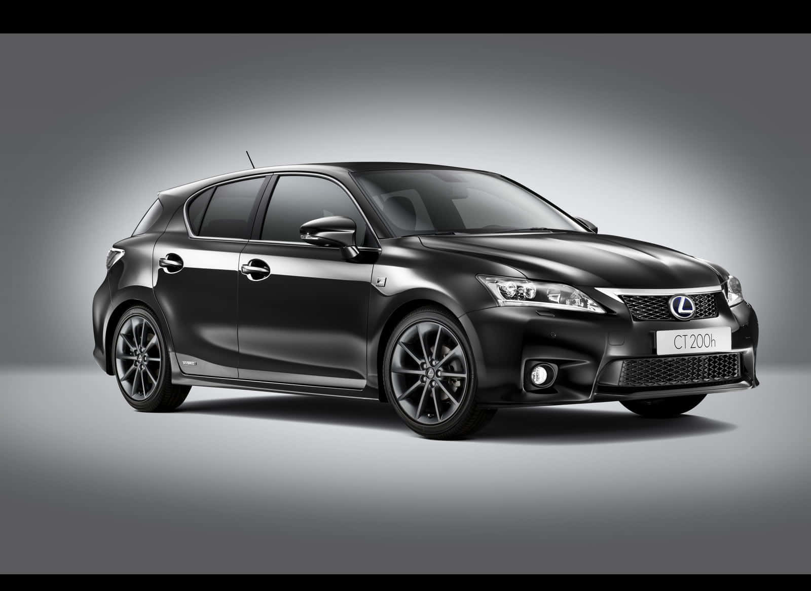 Lexus CT 200h, matte black, studio, HD Desktop Wallpaper