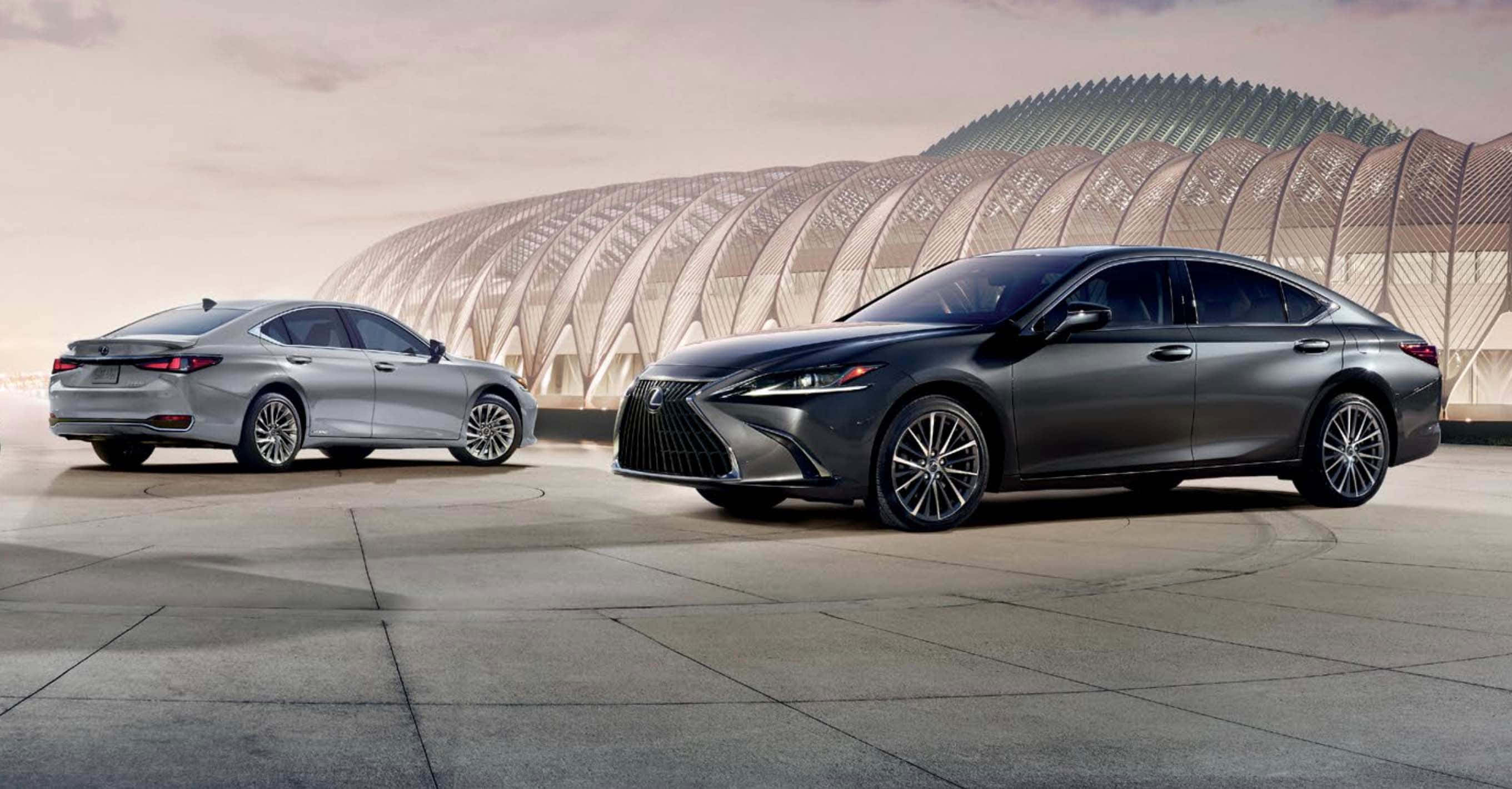 Lexus ES 300h, silver, matte black, 2K Desktop Wallpaper