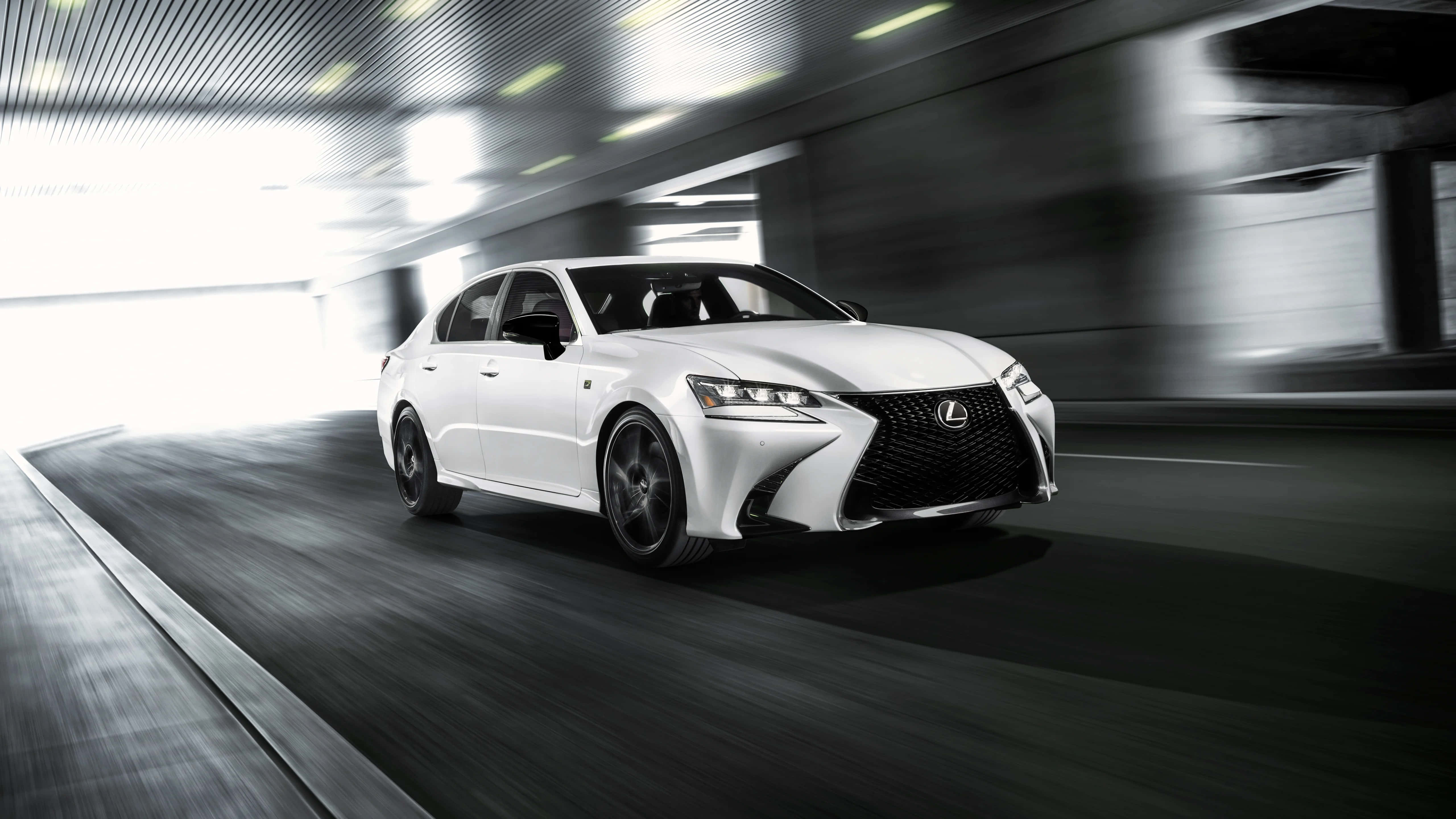Lexus GS F, white, sleek, 5K Desktop Wallpaper