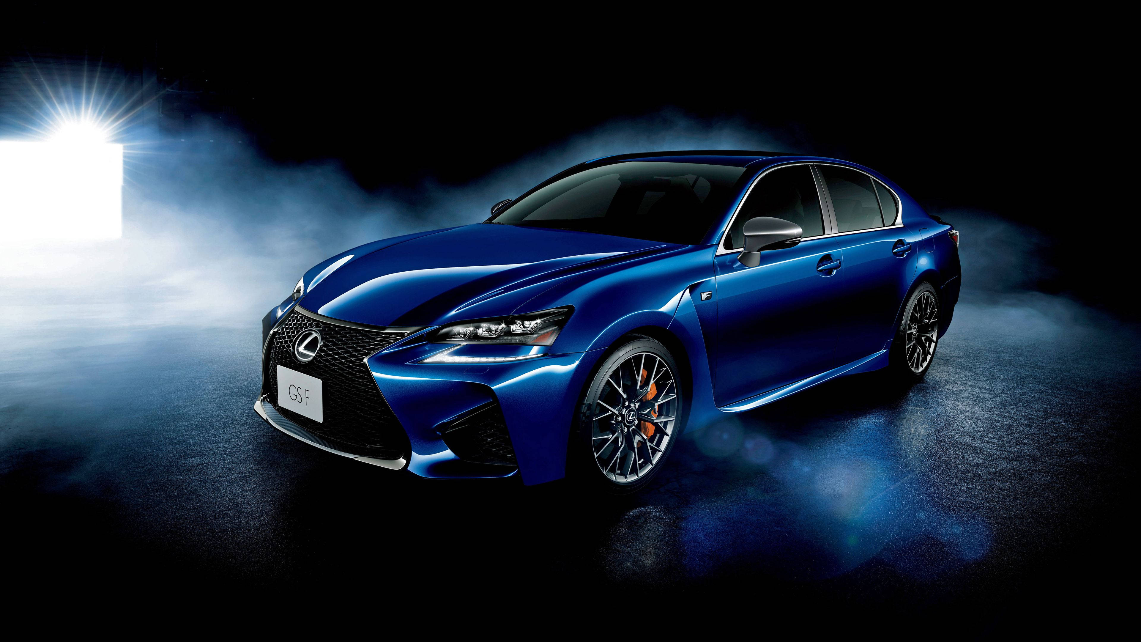 Metallic Blue, Lexus GS F, sedan, 4K Desktop Wallpaper