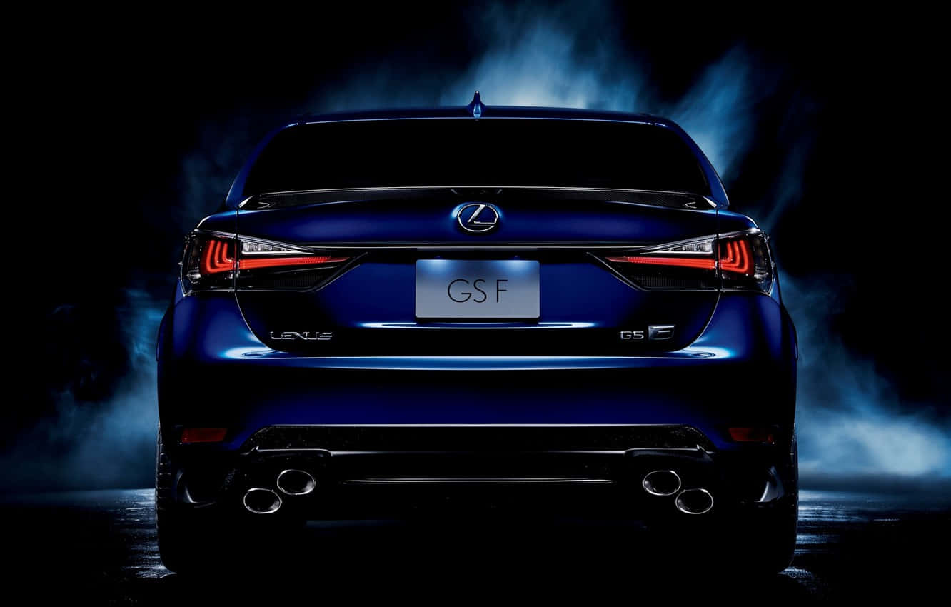Lexus GS F, blue Lexus GS F, glowing red taillights, HD Desktop Wallpaper