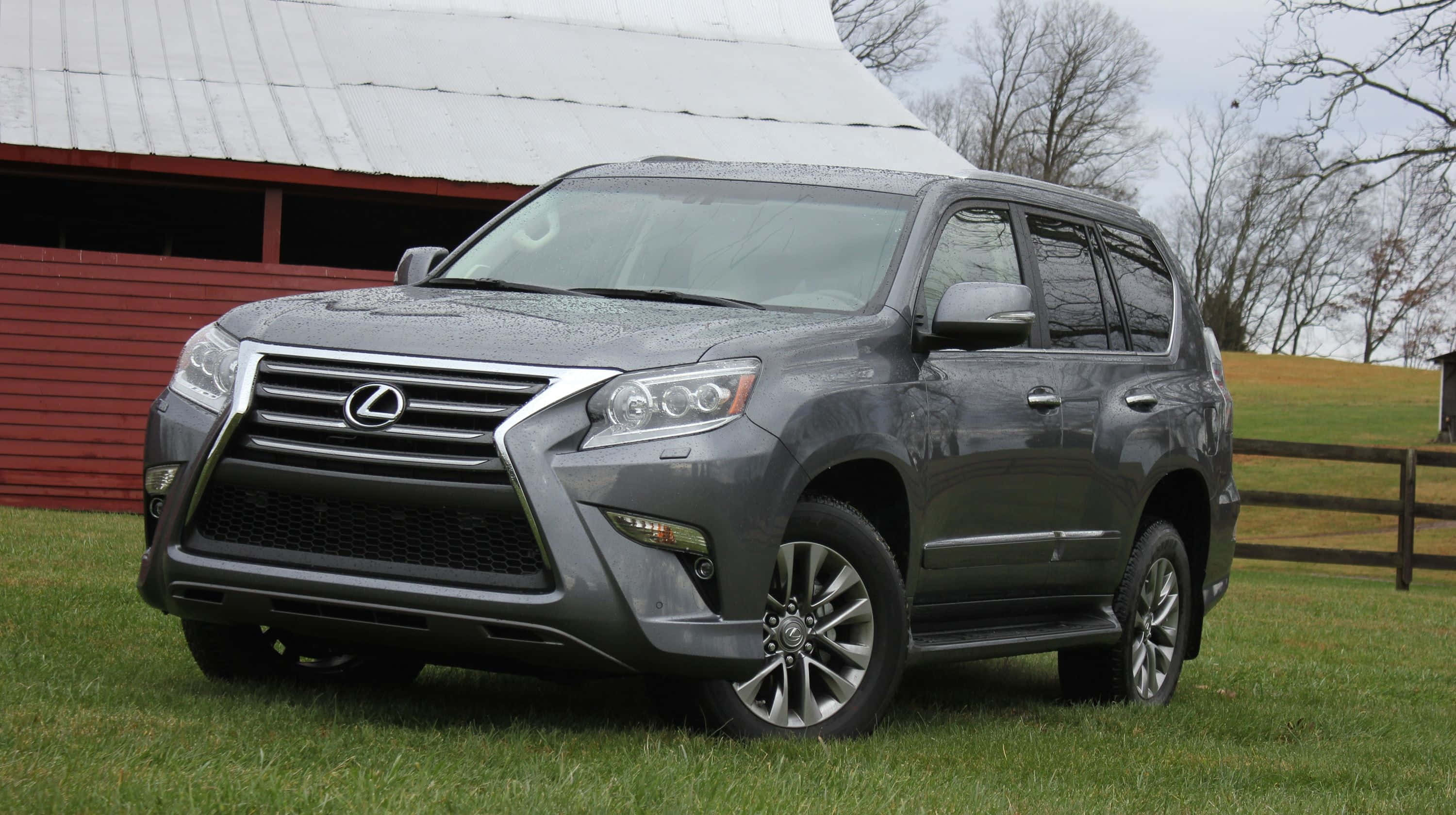 Lexus GX 460, gray, grass, 2K Desktop Wallpaper