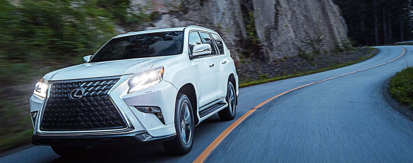 Lexus GX 460, white, winding mountain road, HD Desktop Wallpaper