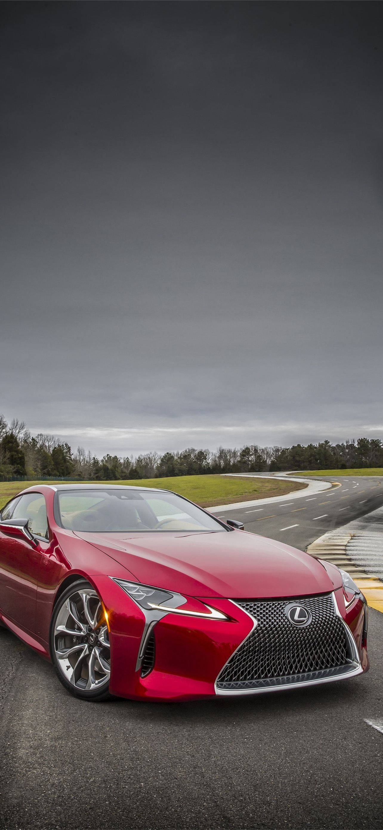 Lexus, glossy red, sports car, 2K Phone Wallpaper