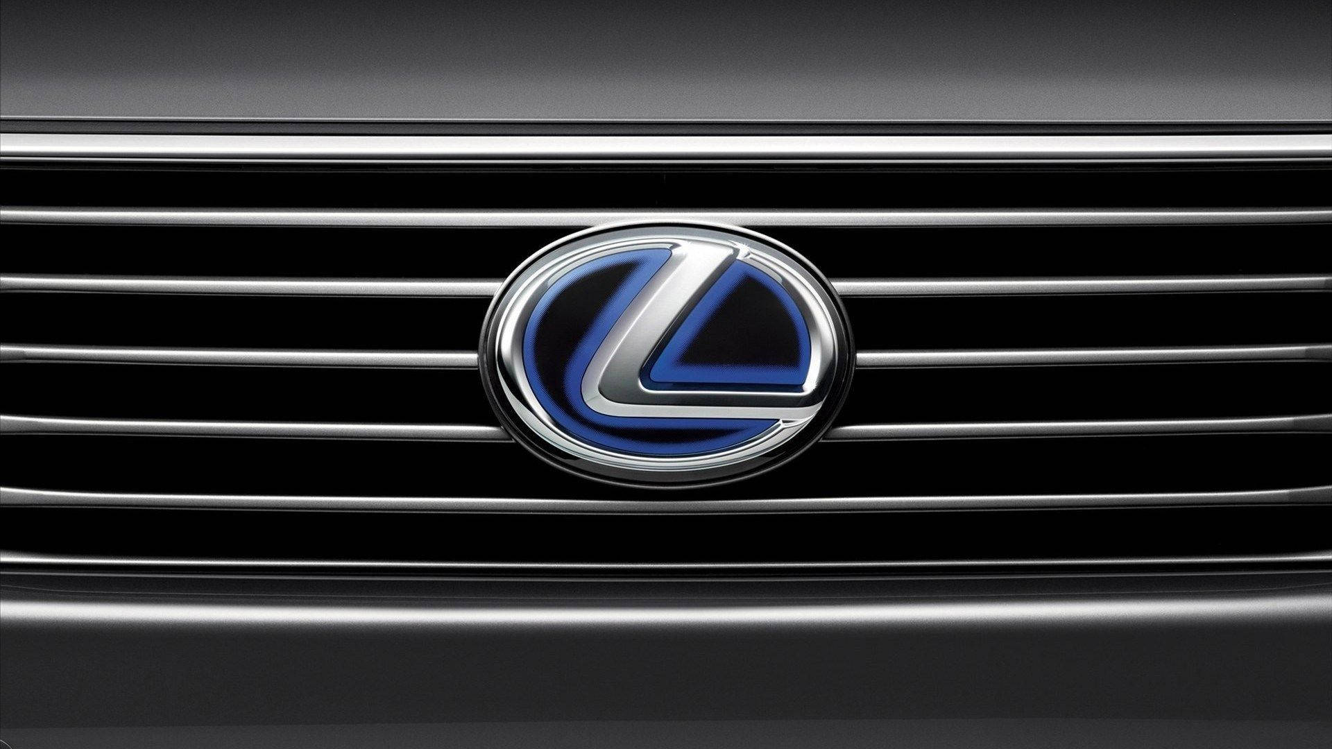 Lexus logo, blue, silver, Full HD Desktop Wallpaper