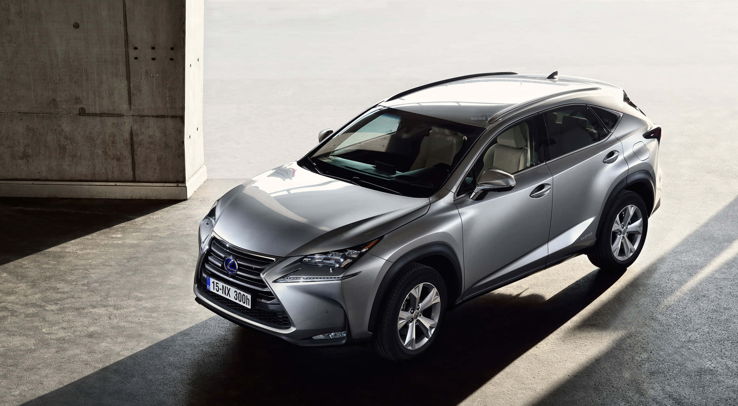 Lexus NX, silver, concrete structure, Full HD Desktop Wallpaper