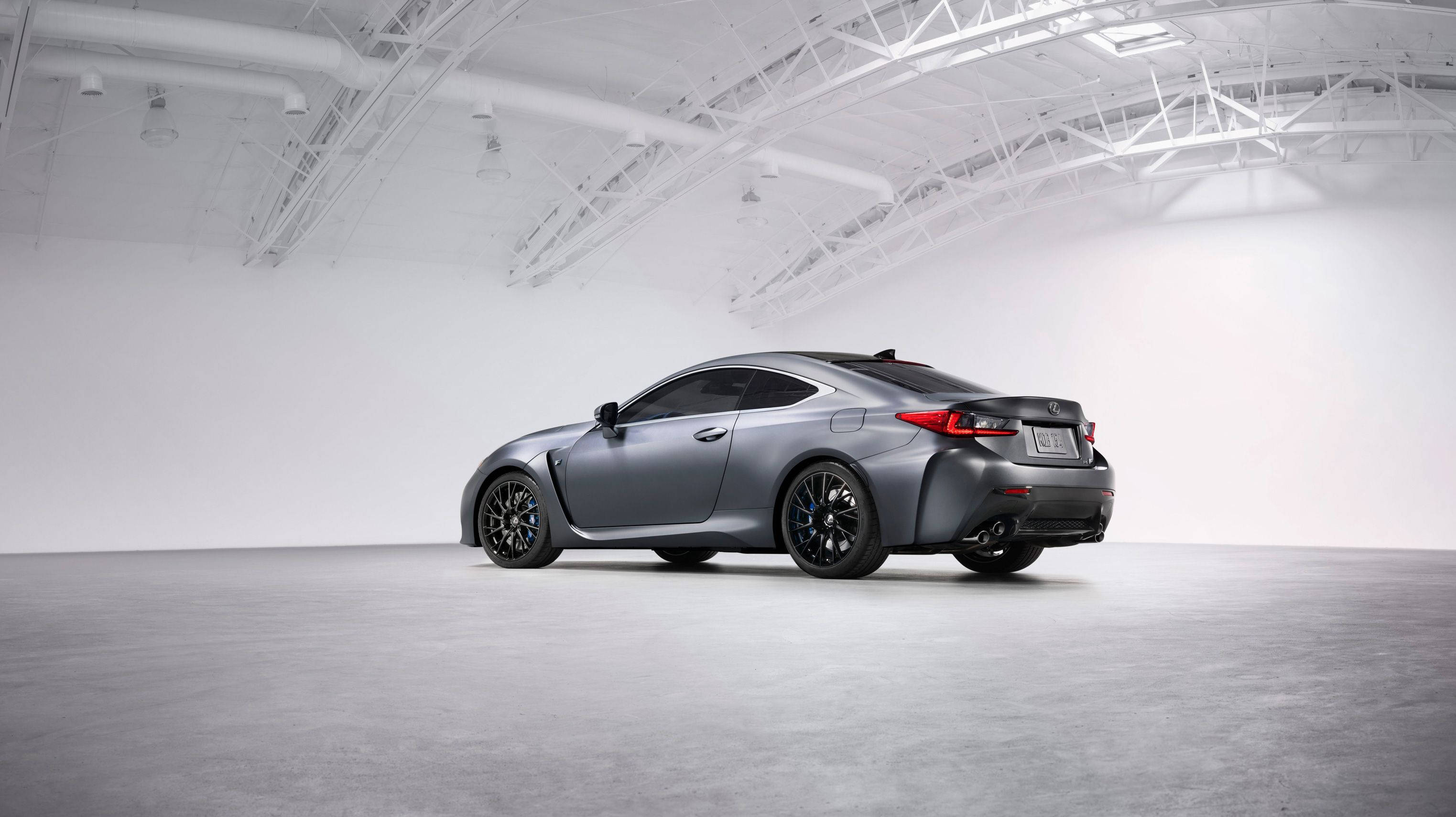 Lexus RC F, metallic gray, matte gray, 2K Desktop Wallpaper
