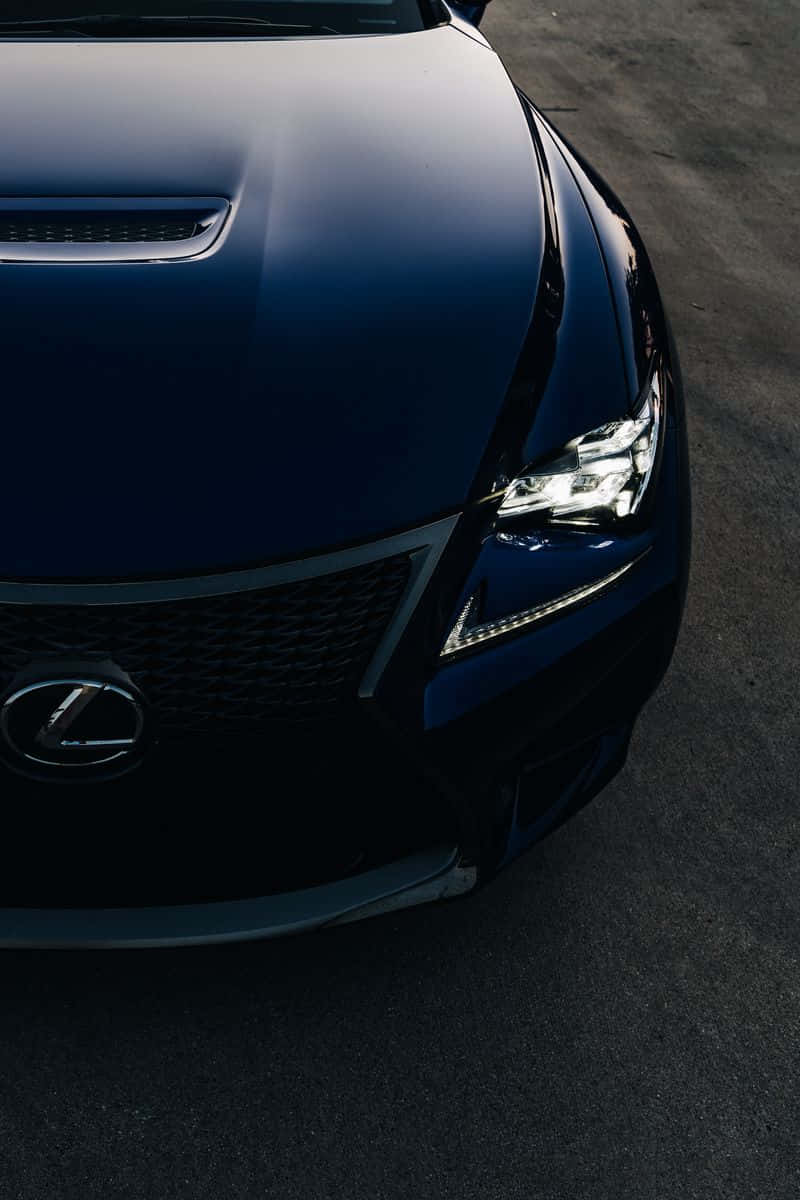 Lexus RC, dark blue, glossy hood, SD Phone Wallpaper