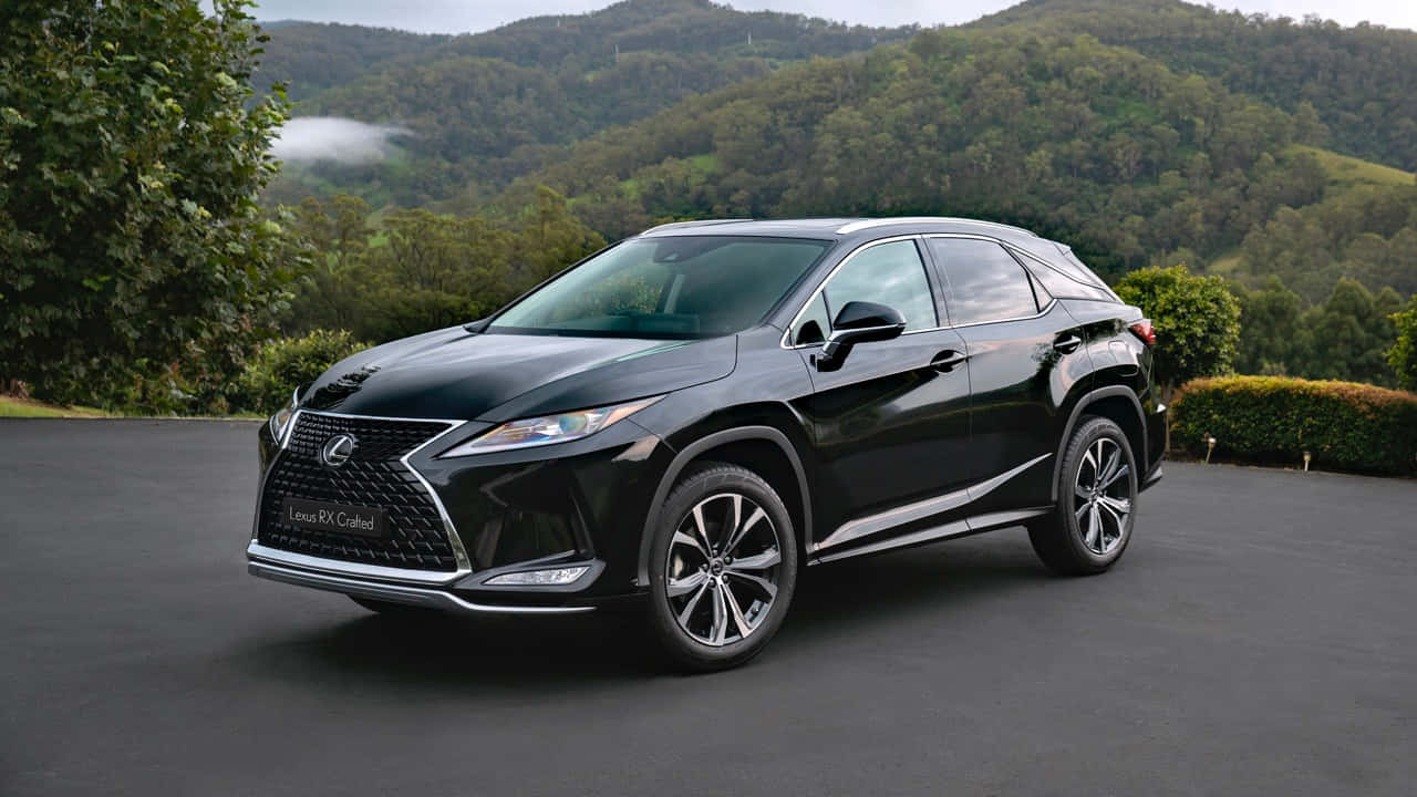 Lexus RX, night cityscape, sleek black, HD Desktop Wallpaper