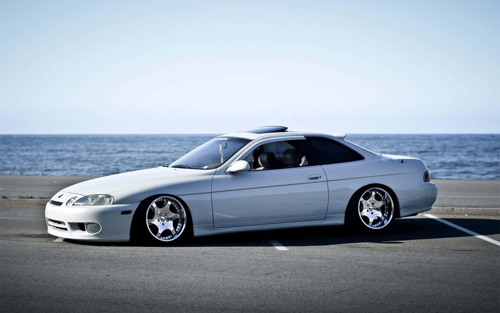 Lexus SC 300, silver, coastal road, HD Desktop Wallpaper