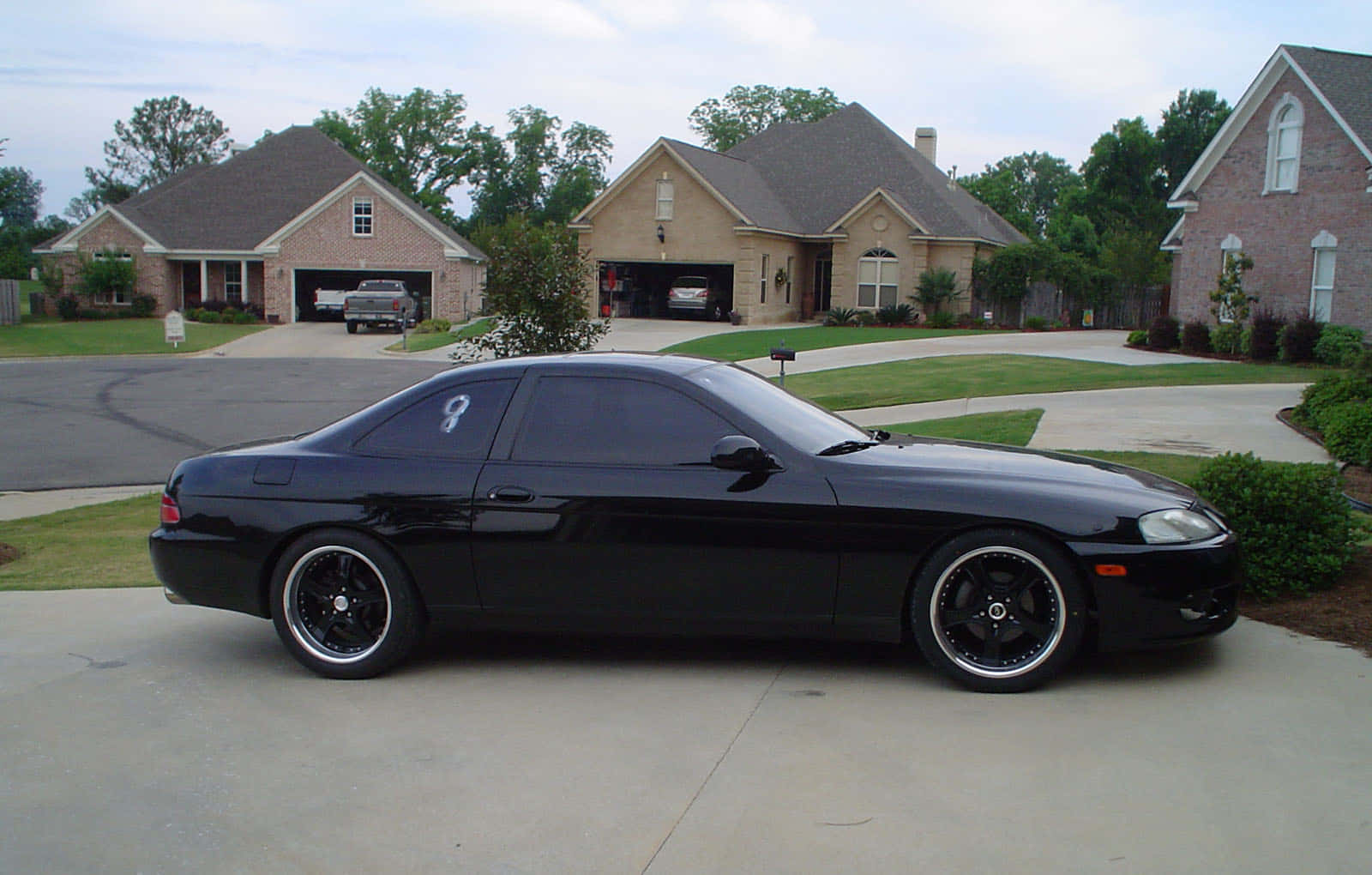 Lexus SC 300, black, custom wheels, HD Desktop Wallpaper