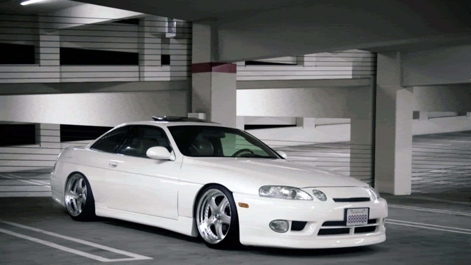 Lexus SC 300, white, custom rims, HD Desktop Wallpaper