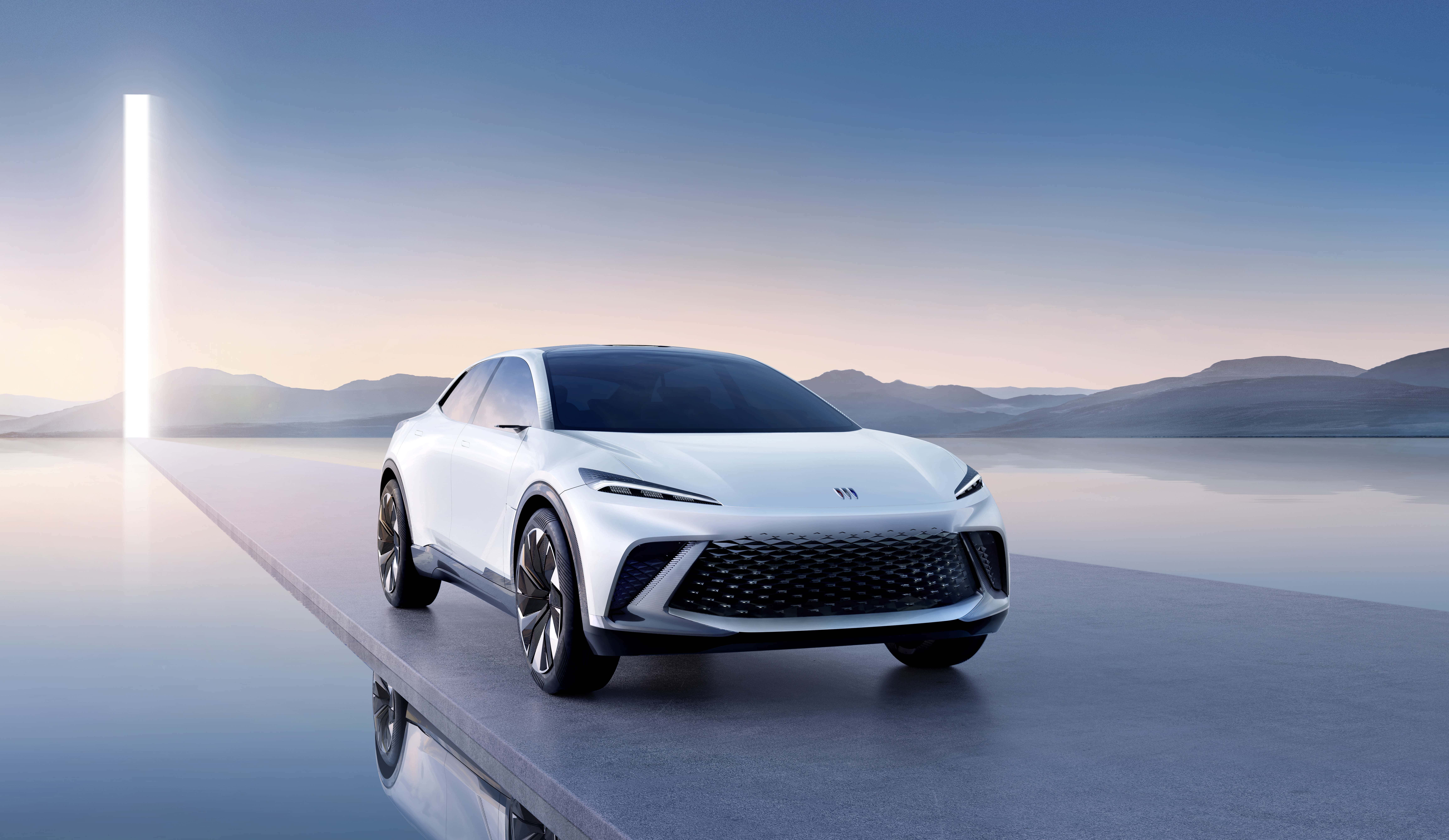 Lexus, white, futuristic car, 8K Desktop Wallpaper