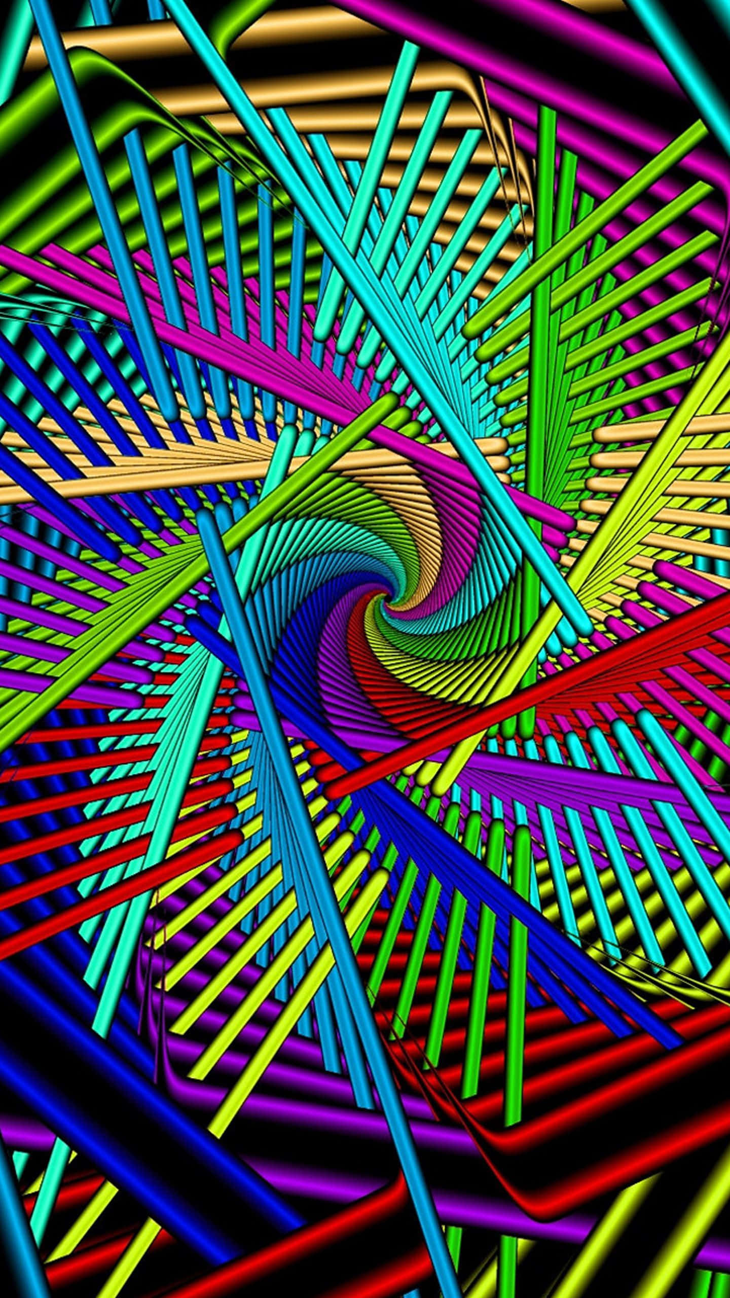 LG G4, neon-colored, geometric lines, 2K Phone Wallpaper