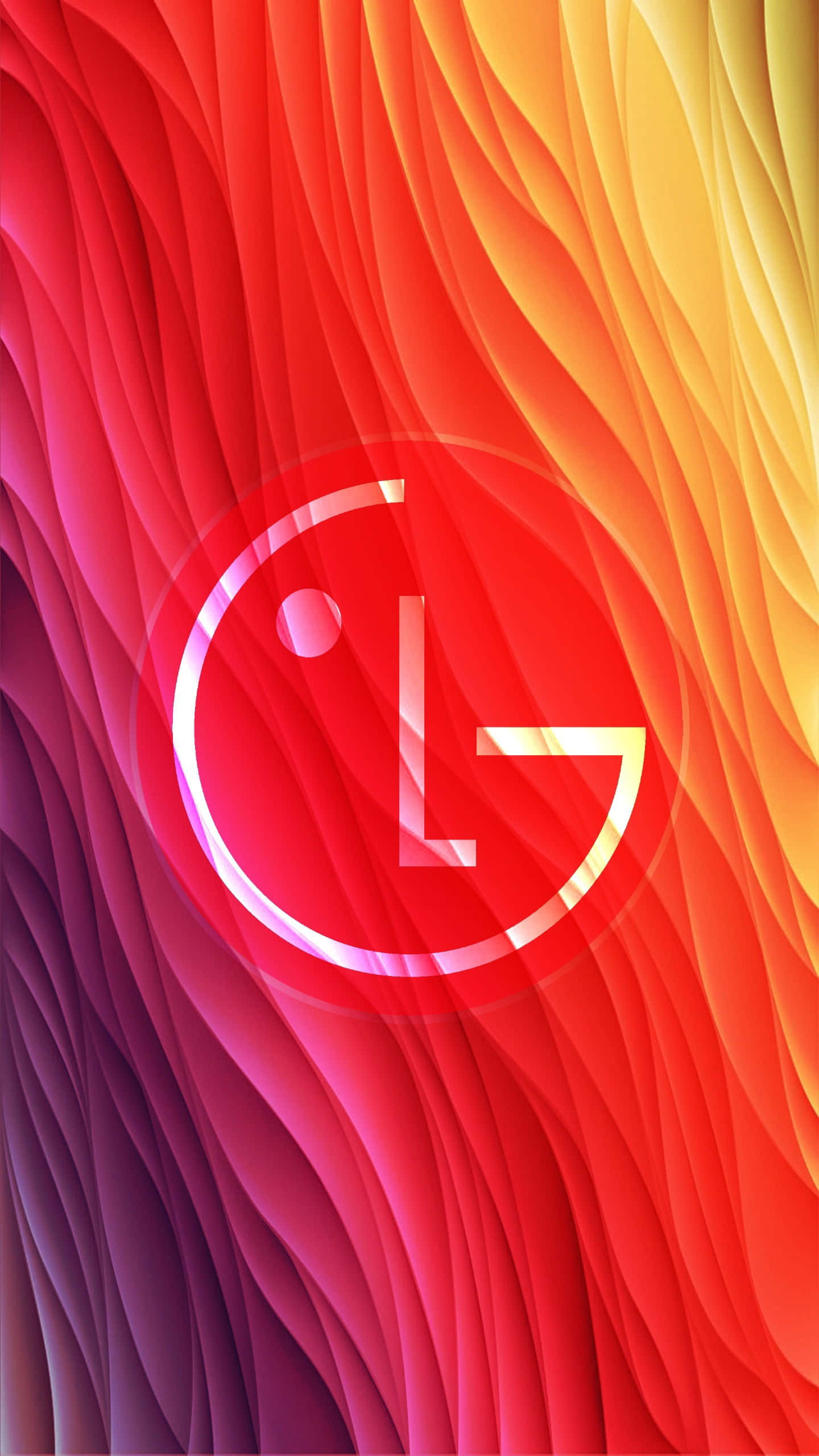 LG TV Logo, red, orange, 2K Phone Wallpaper