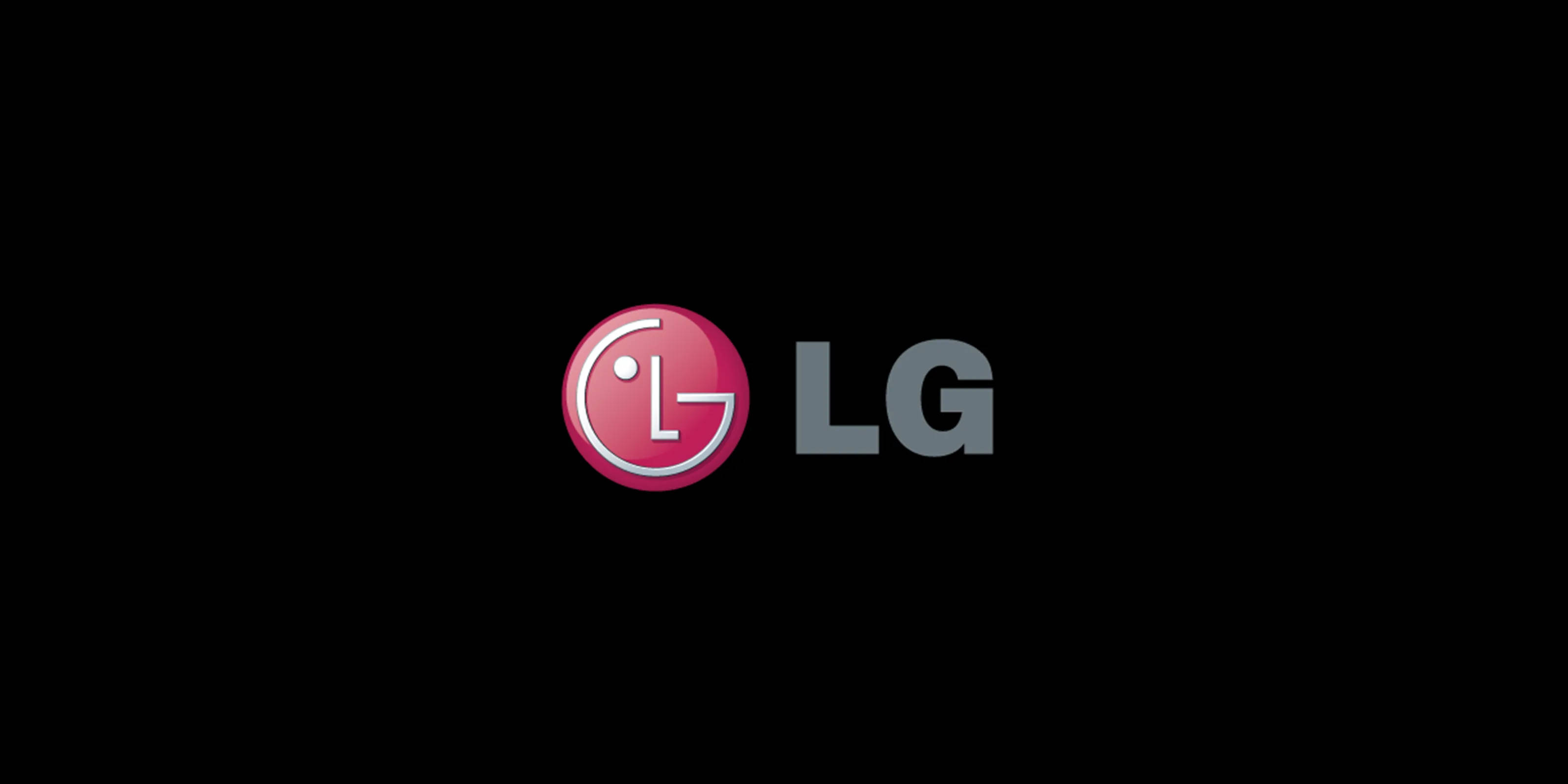 LG TV Logo, red circular emblem, gray letters, 2K Desktop Wallpaper
