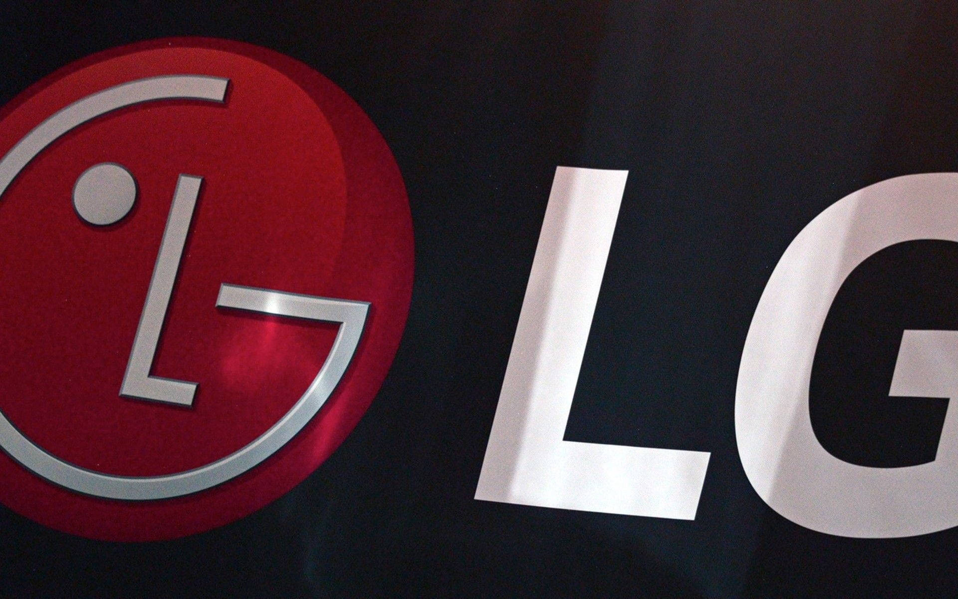 LG TV Logo, glossy red, silver, Full HD Desktop Wallpaper