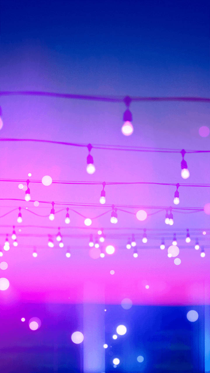 LG Phone, purple lights, gradient purple and blue twilight sky, HD Phone Wallpaper