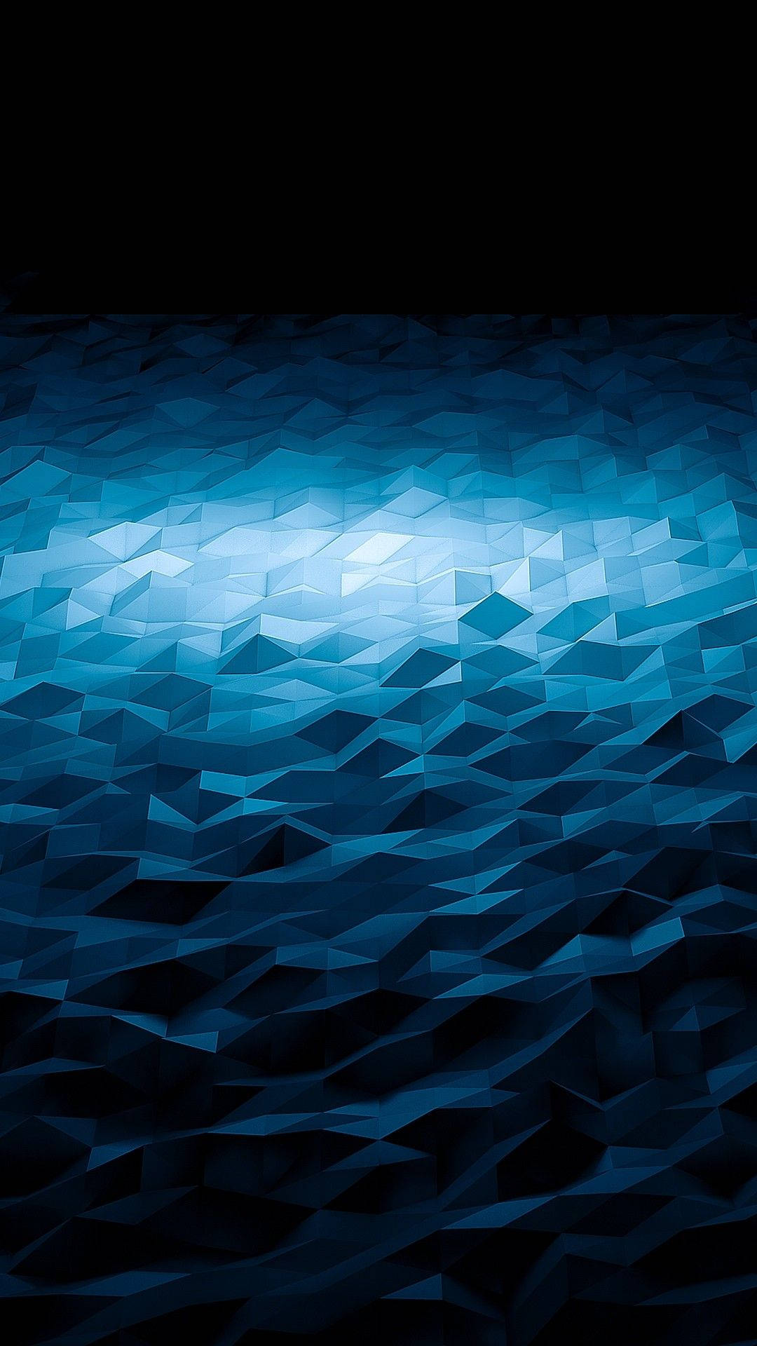 LG Phone, 3D Blue Diamonds, deep blue ocean surface, Full HD Phone Wallpaper