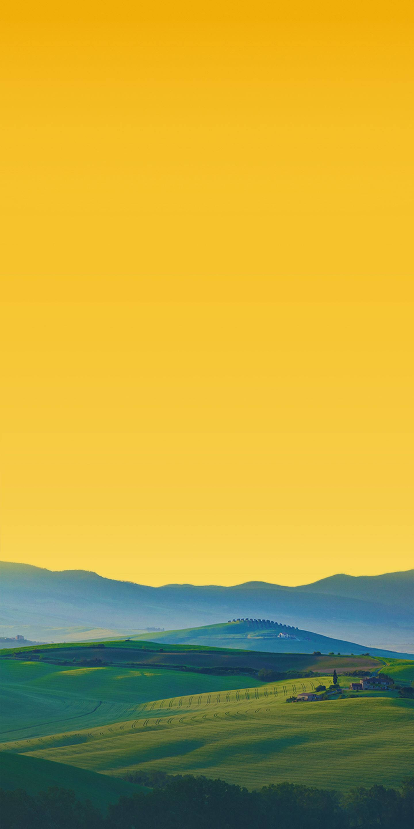 LG Phone, yellow, sky, 2K Phone Wallpaper