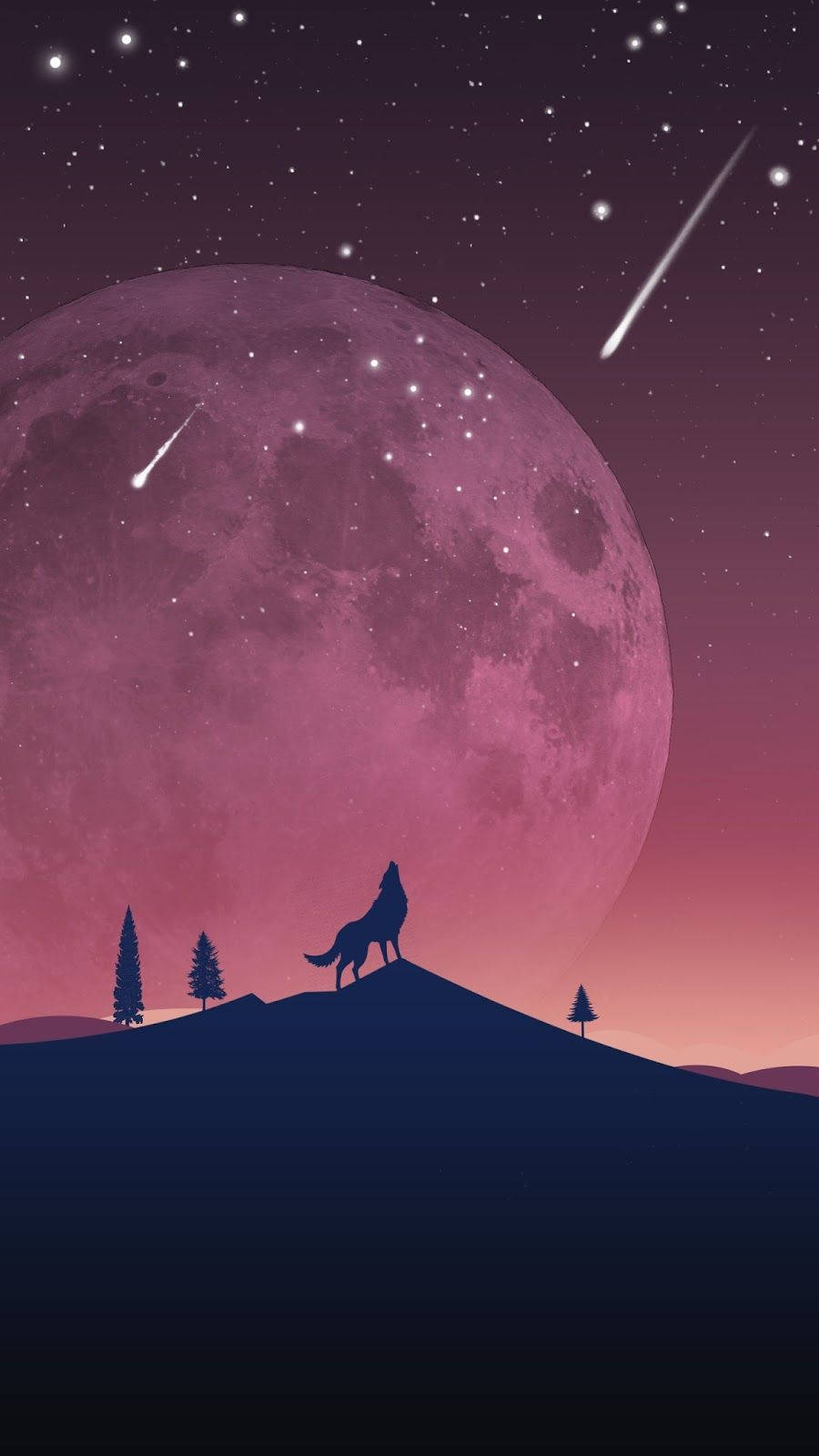 LG Phone, moon, pink moon, HD Phone Wallpaper